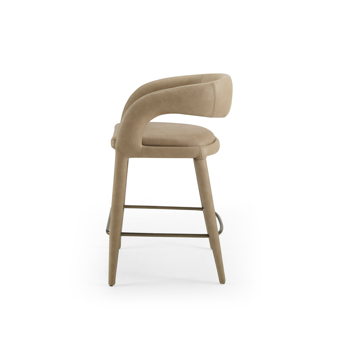 Faerron - Modern Tan Leatherette Counter Chair