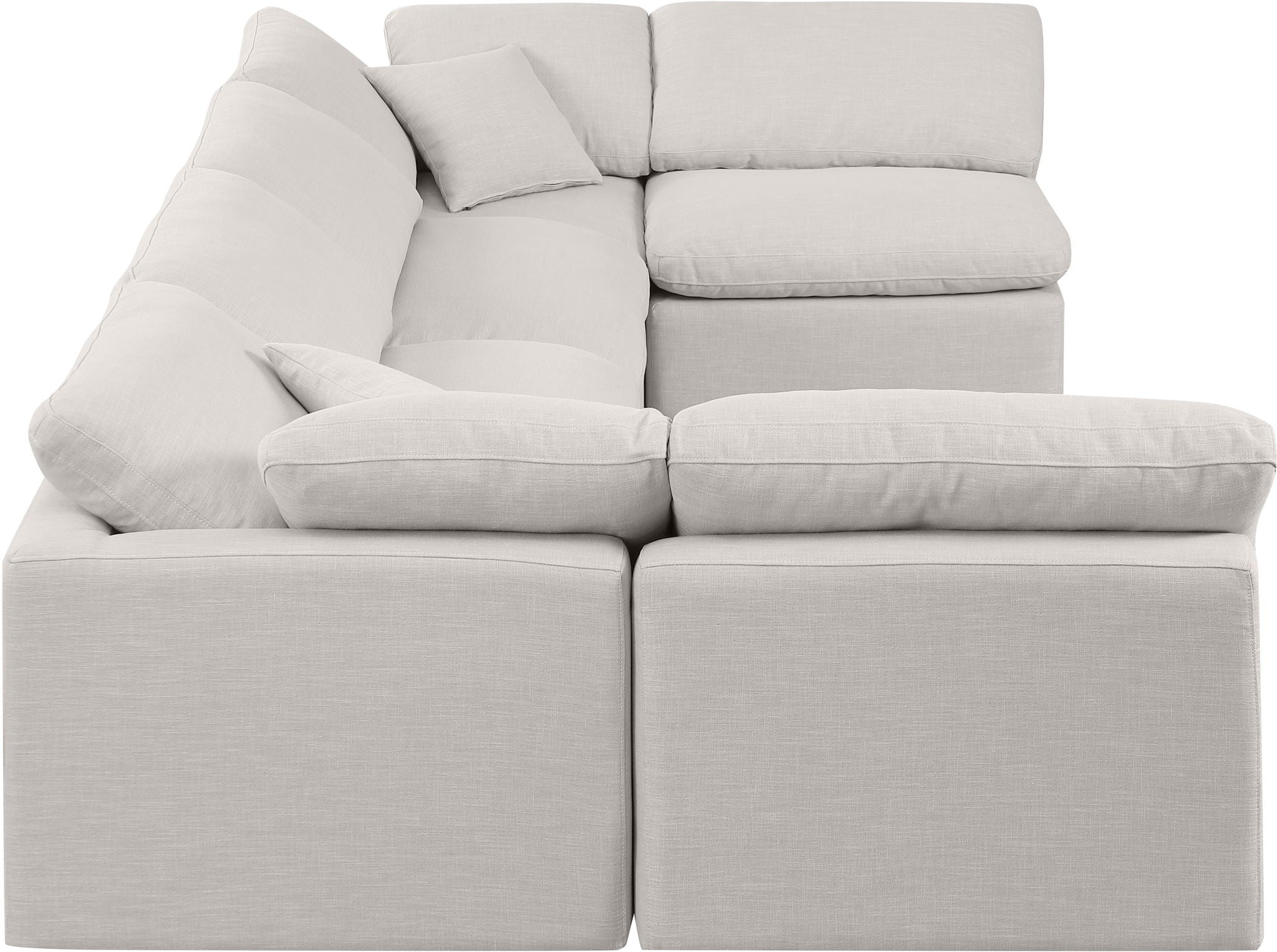 Indulge - Linen 6 Piece Modular U-Shaped Sectional