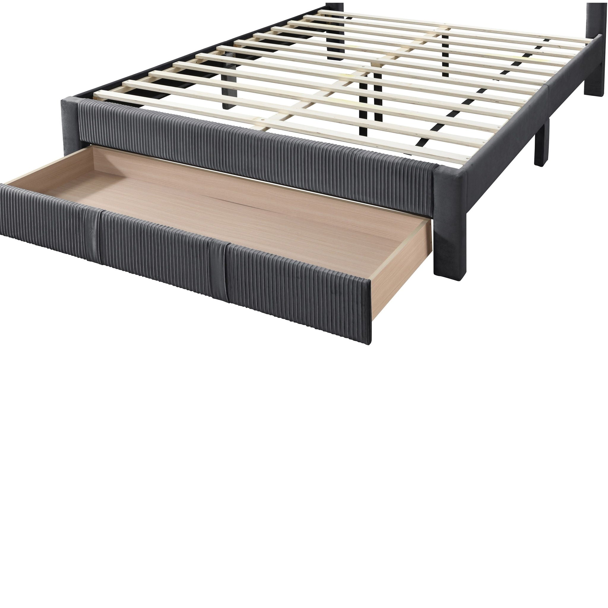 Contemporary Bed With Storage Drawer