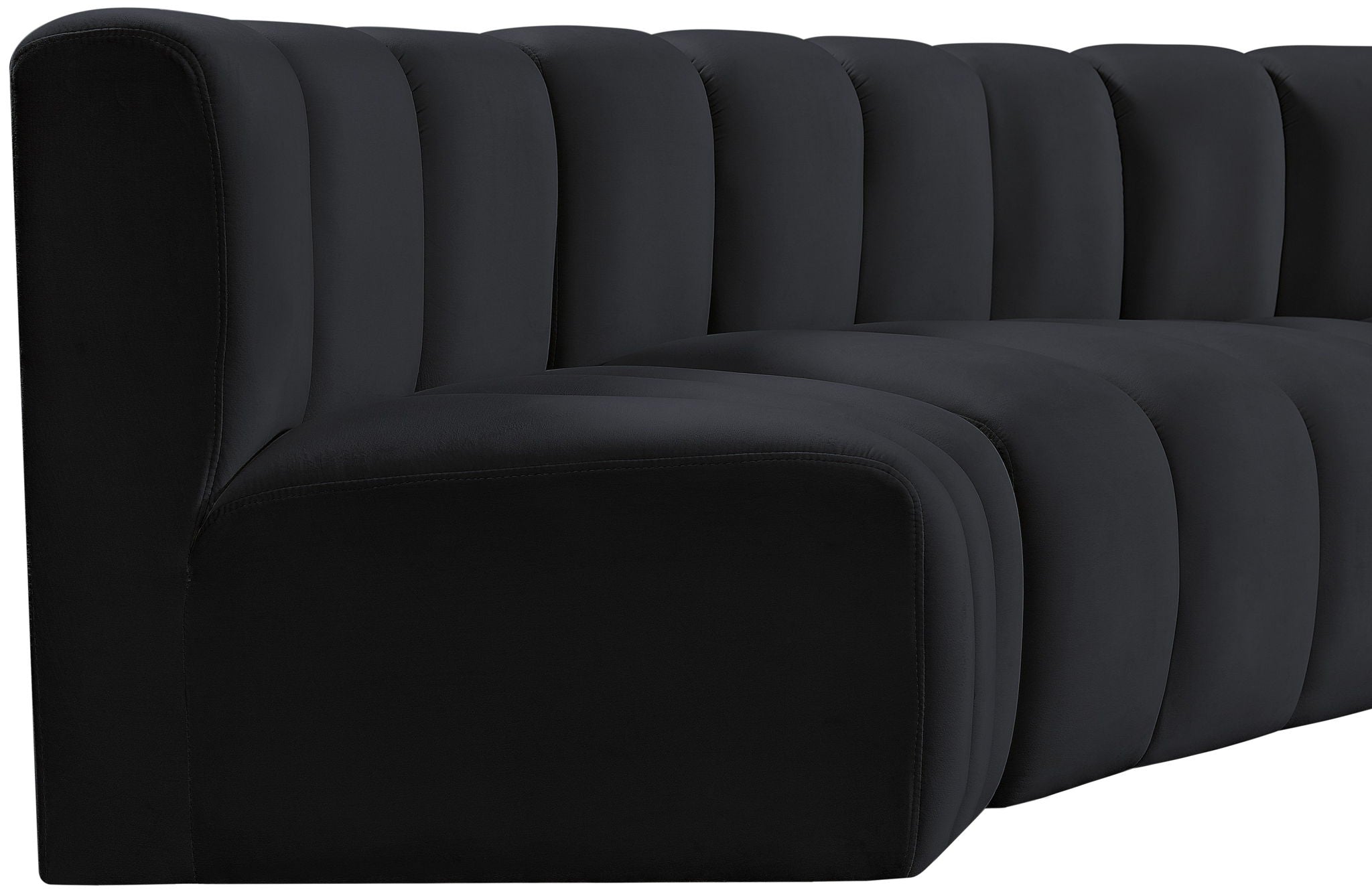 Arc - Velvet 4 Piece Corner Modular Sofa