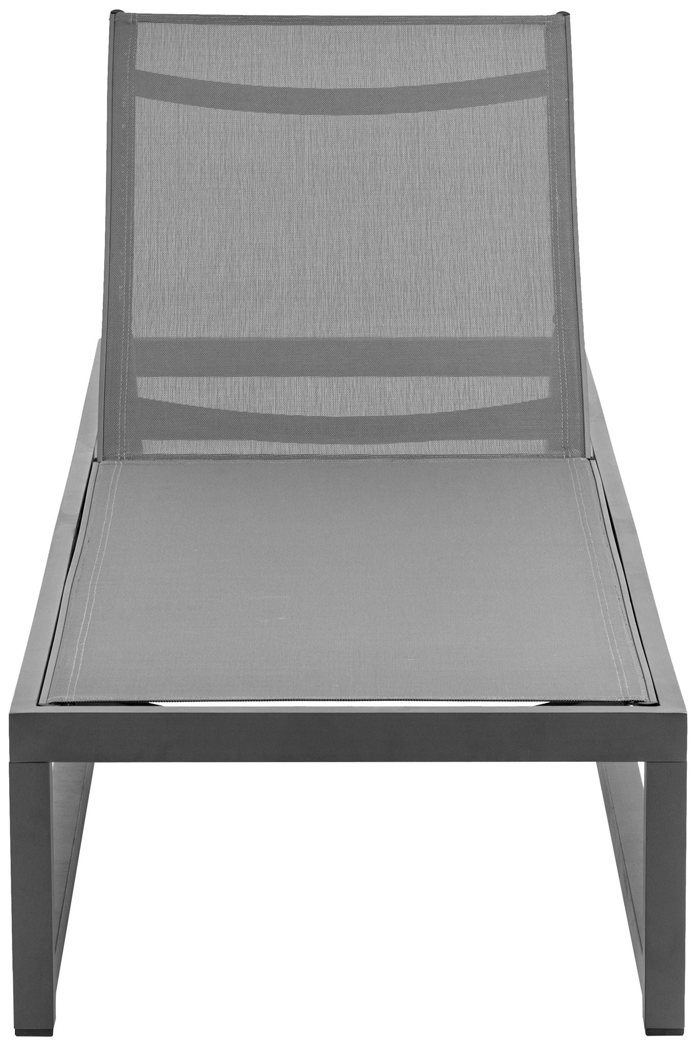 Maldives - Water Resistant Outdoor Patio Adjustable Sun Chaise Lounge Chair With Gray Base
