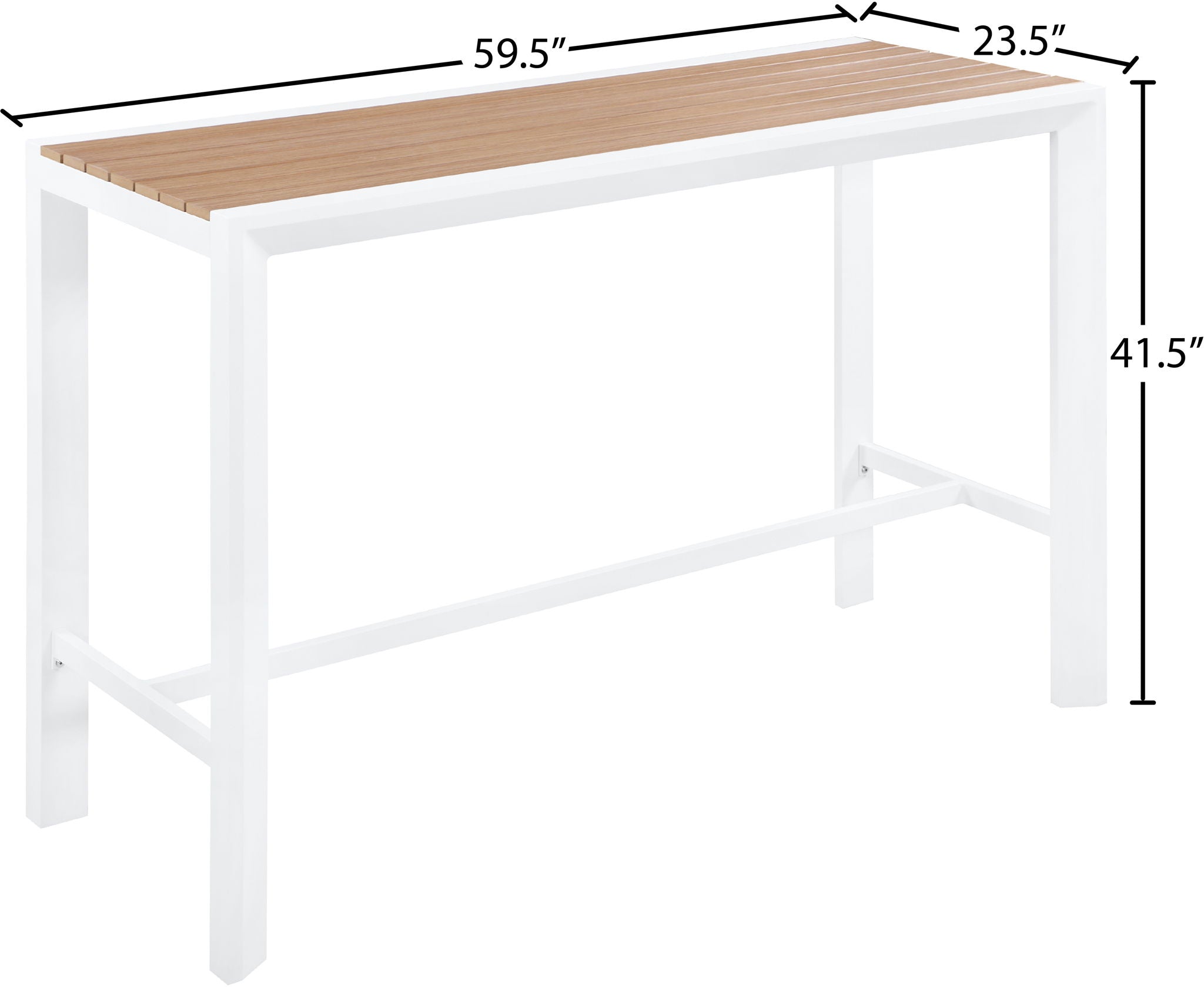 Nizuc - Outdoor Patio Rectangle Bar Table