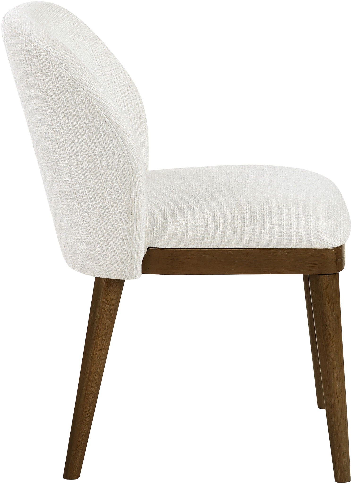 Valeo - Linen Textured Fabric Upholstered Dining Chair (Set of 2) - Painted Brown Base
