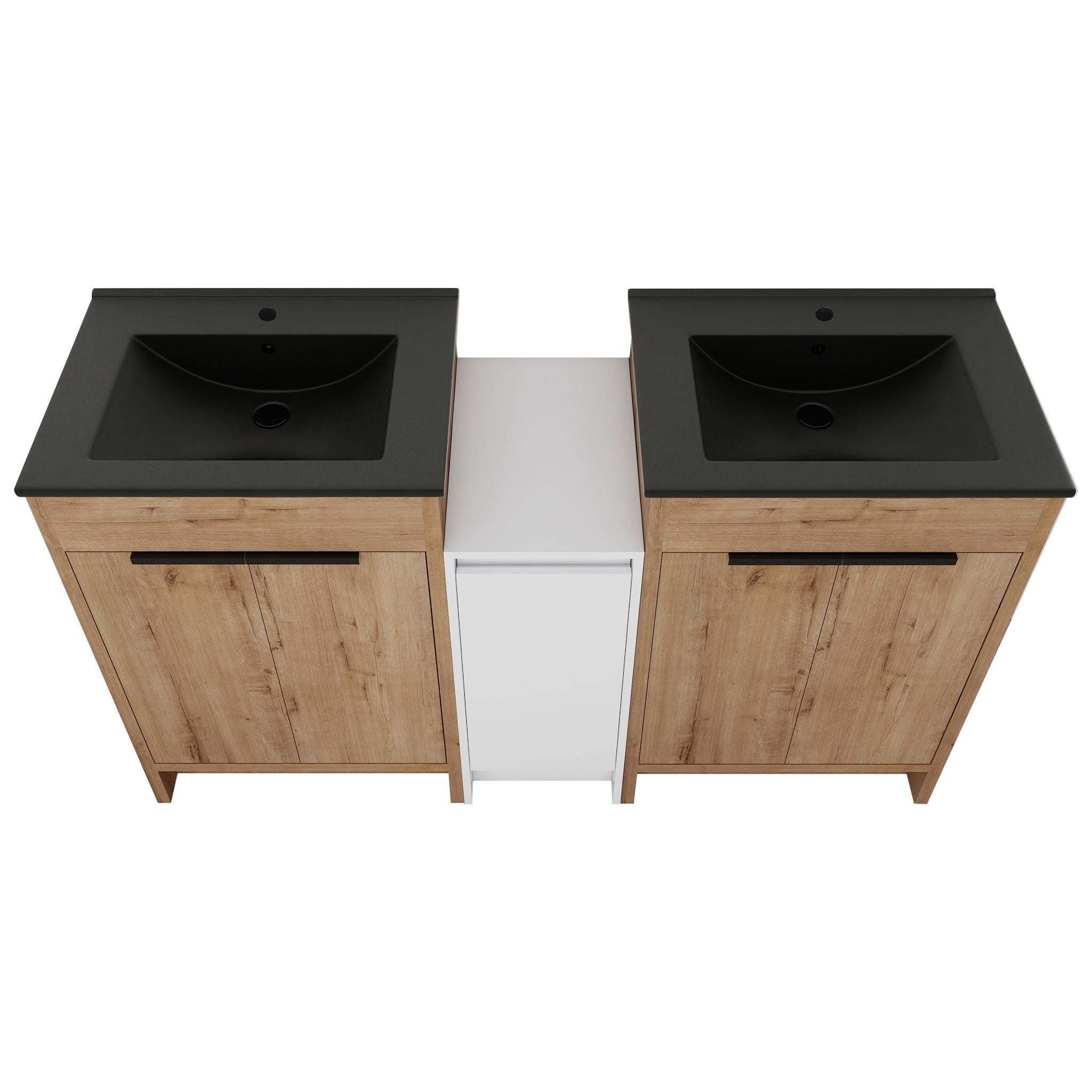 Freestanding Bathroom Vanity With Sink, Storage Cabinets, Soft Closing Doors