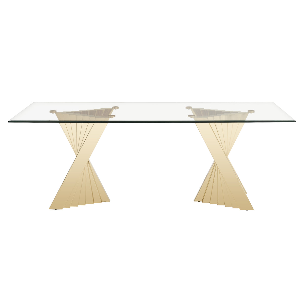 Buquet + Linda - Glam Champagne Gold + Black Velvet 5-Piece Dining Set - original 1