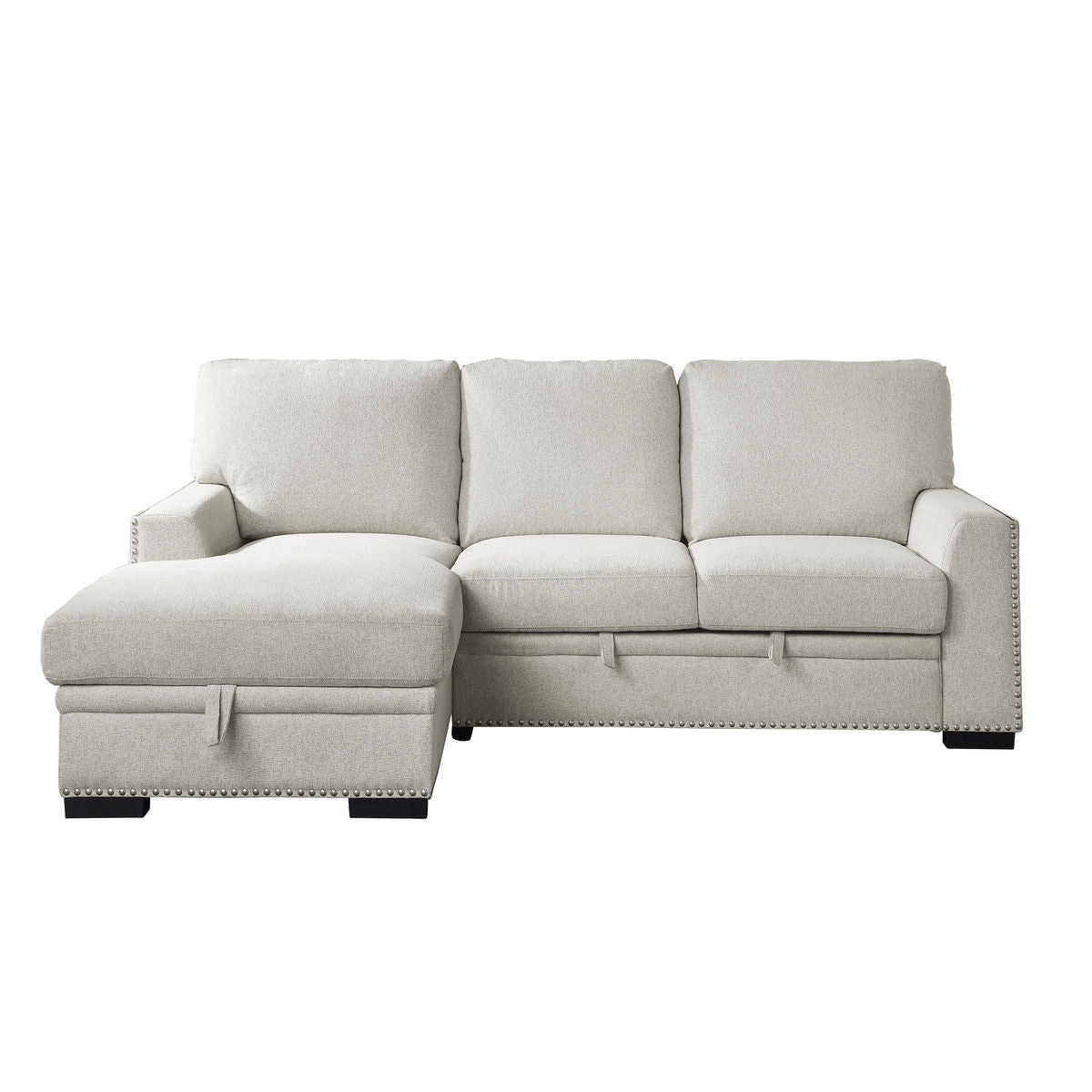 Morelia - 2 Piece Sectional With Pull-Out Bed And Chaise With Hidden Storage