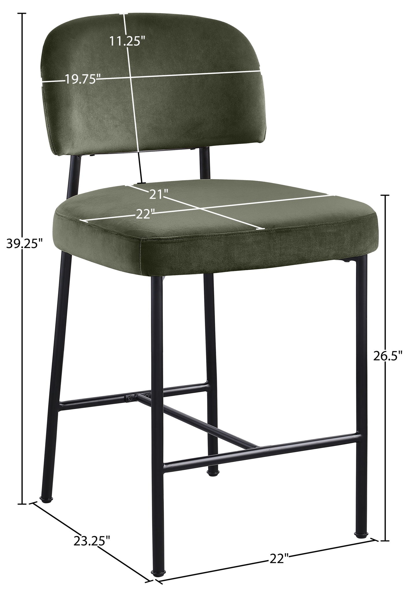 Zarelle - Performance Fabric Upholstered Counter Stool (Set of 2)