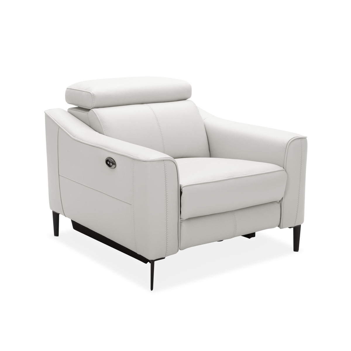 Eden - Modern White Leather Recliner Chair