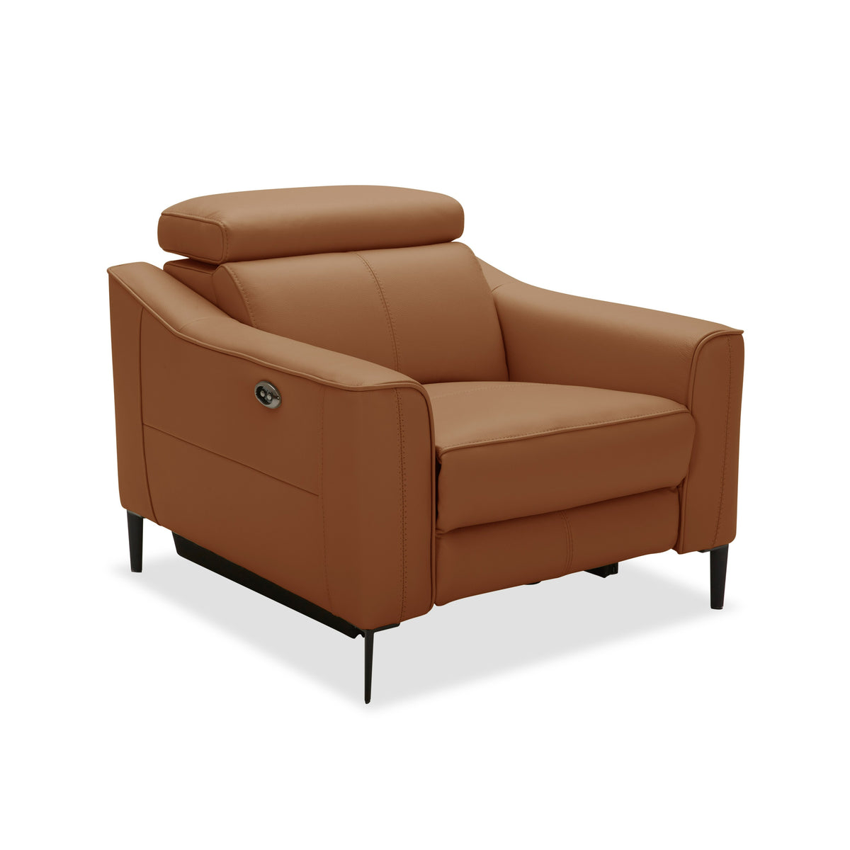 Eden - Modern Camel Leather Recliner Chair
