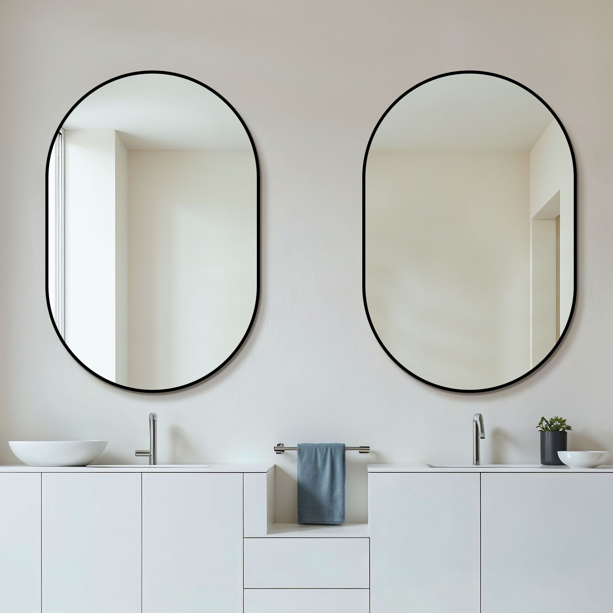 Modern Framed Bathroom Vanity Mirror