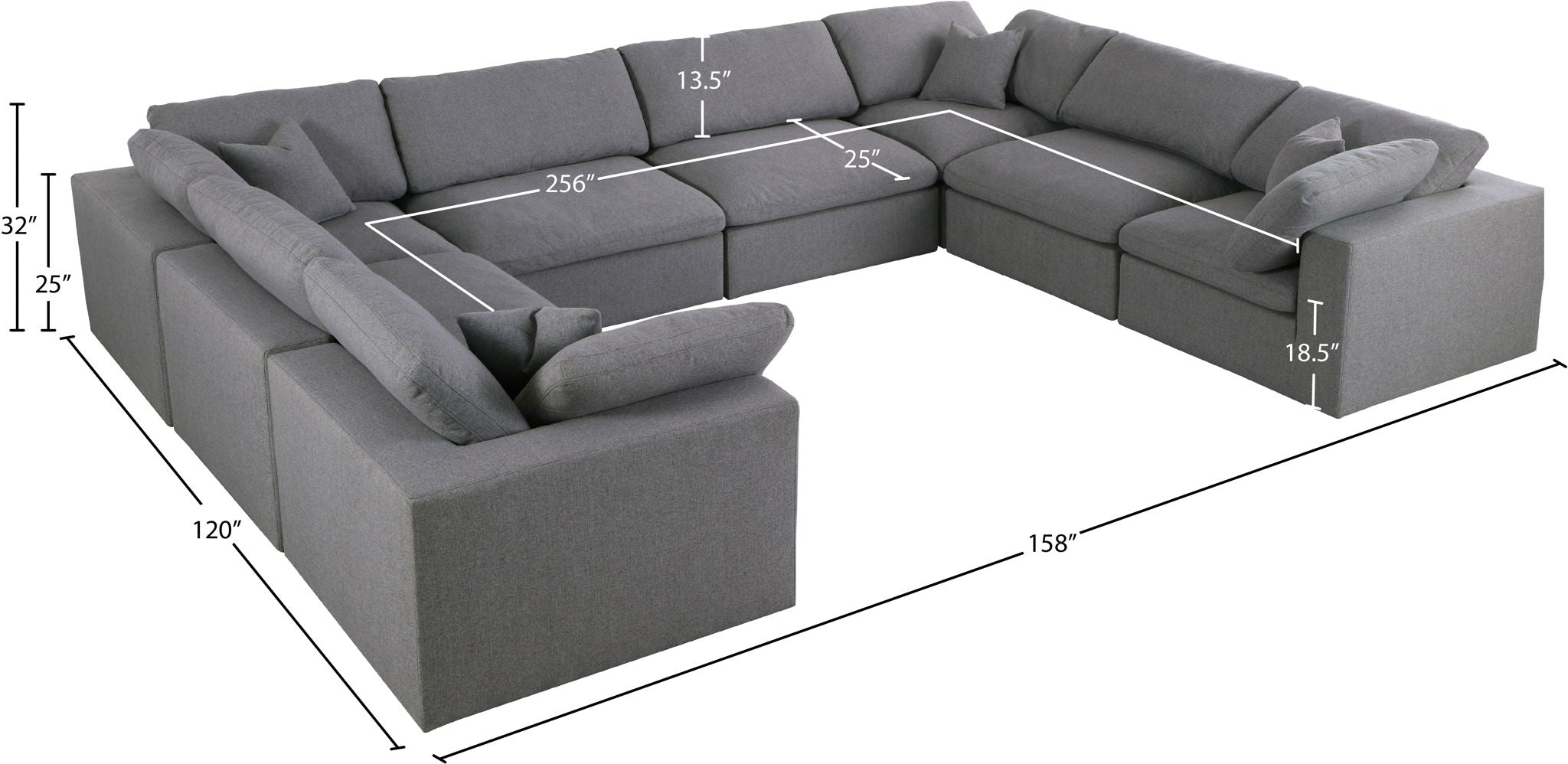 Serene - 8 Piece Modular Sectional