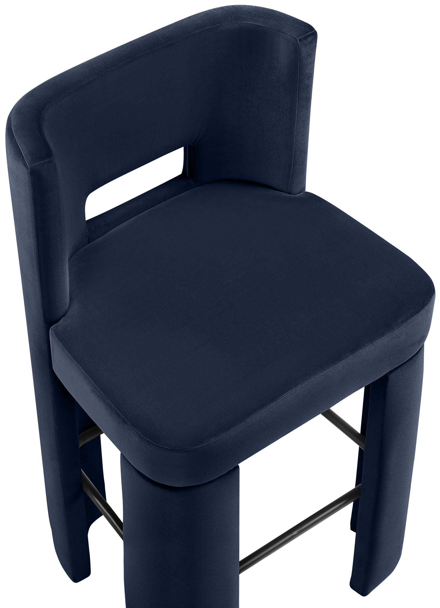 Zuno - Velvet Performance Fabric Upholstered Bar Stool (Set of 2)