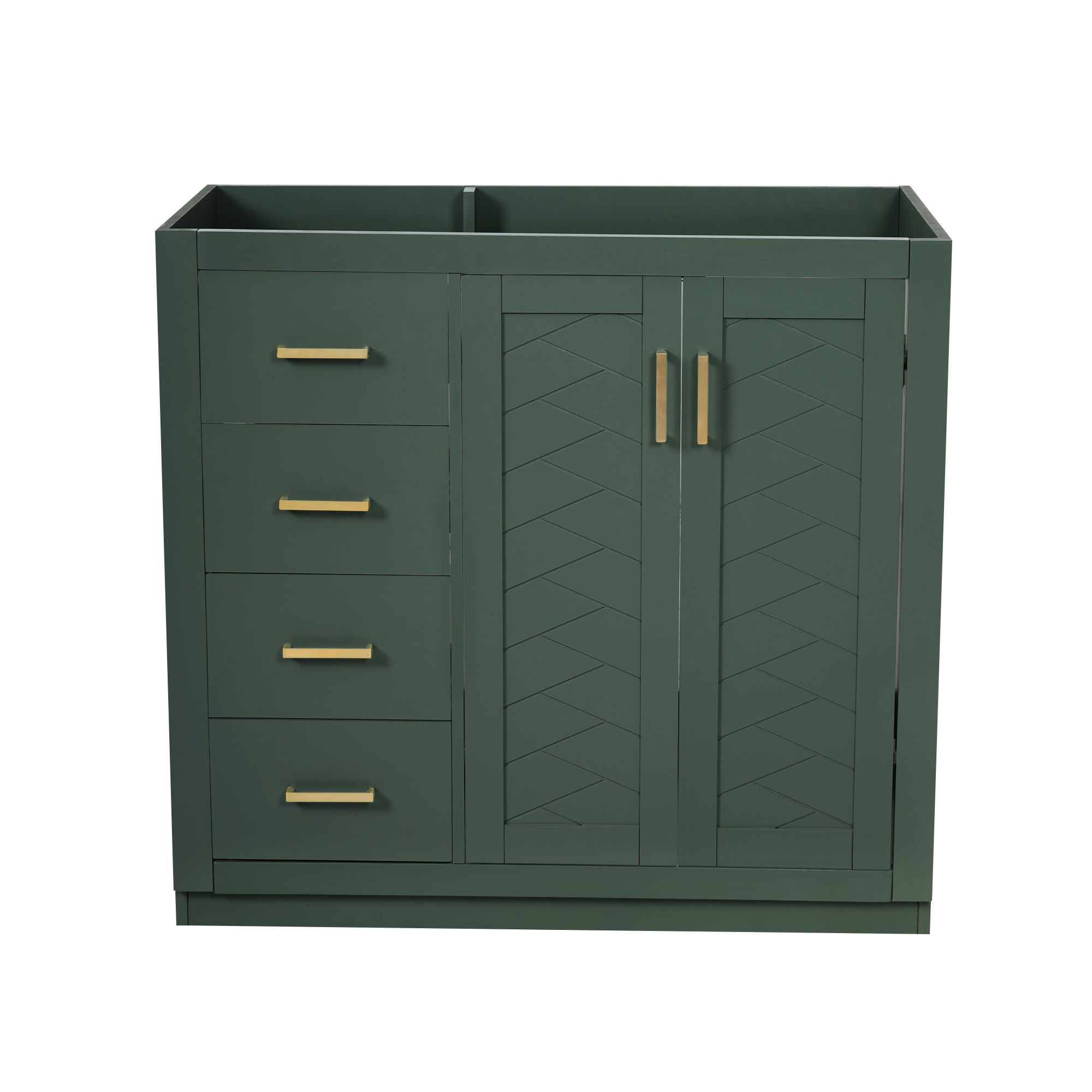 Retro Style Bathroom Vanity, 3 Drawers & Soft Closing Doors