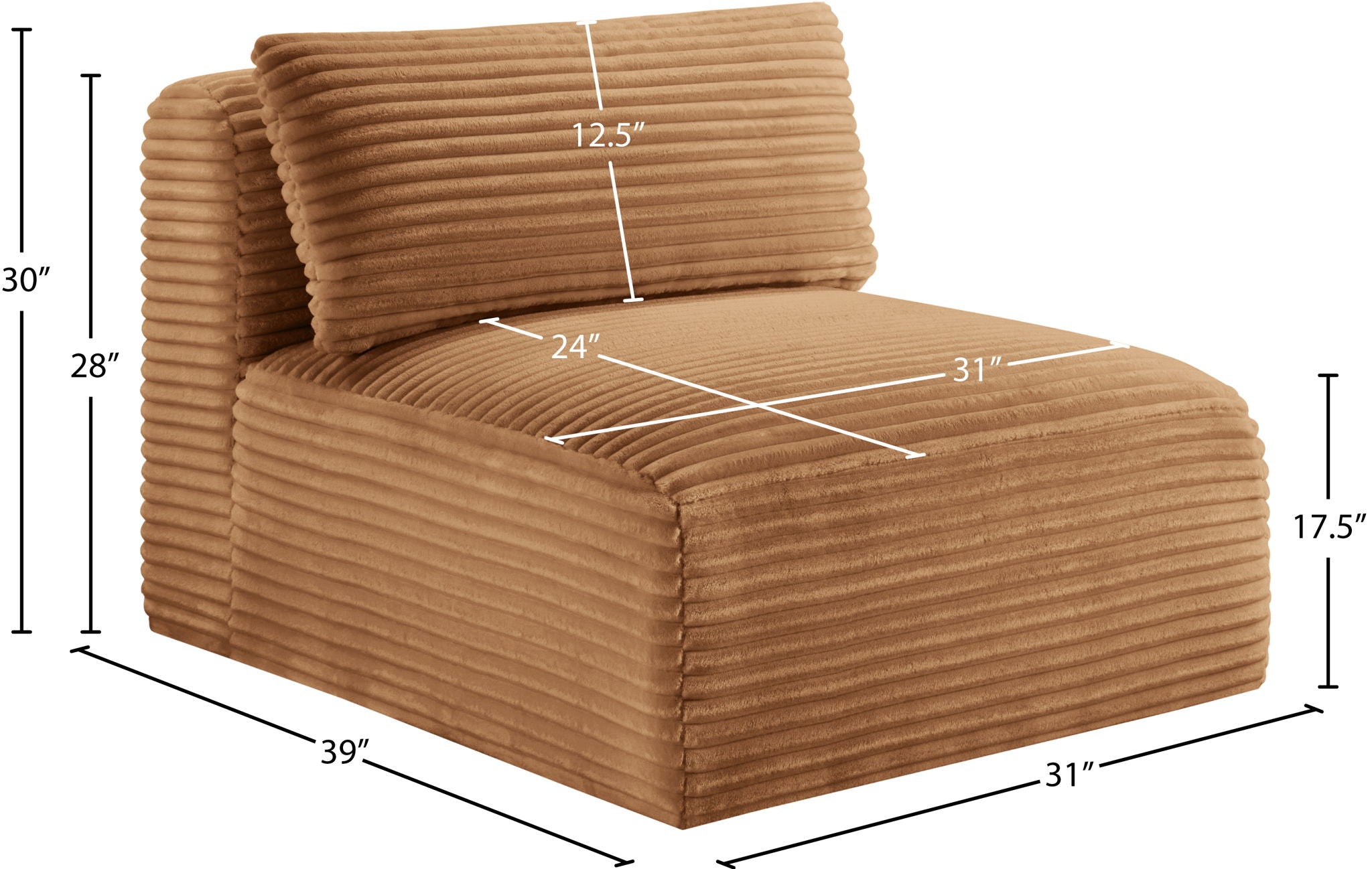 Shaggy - Fabric Armless Chair