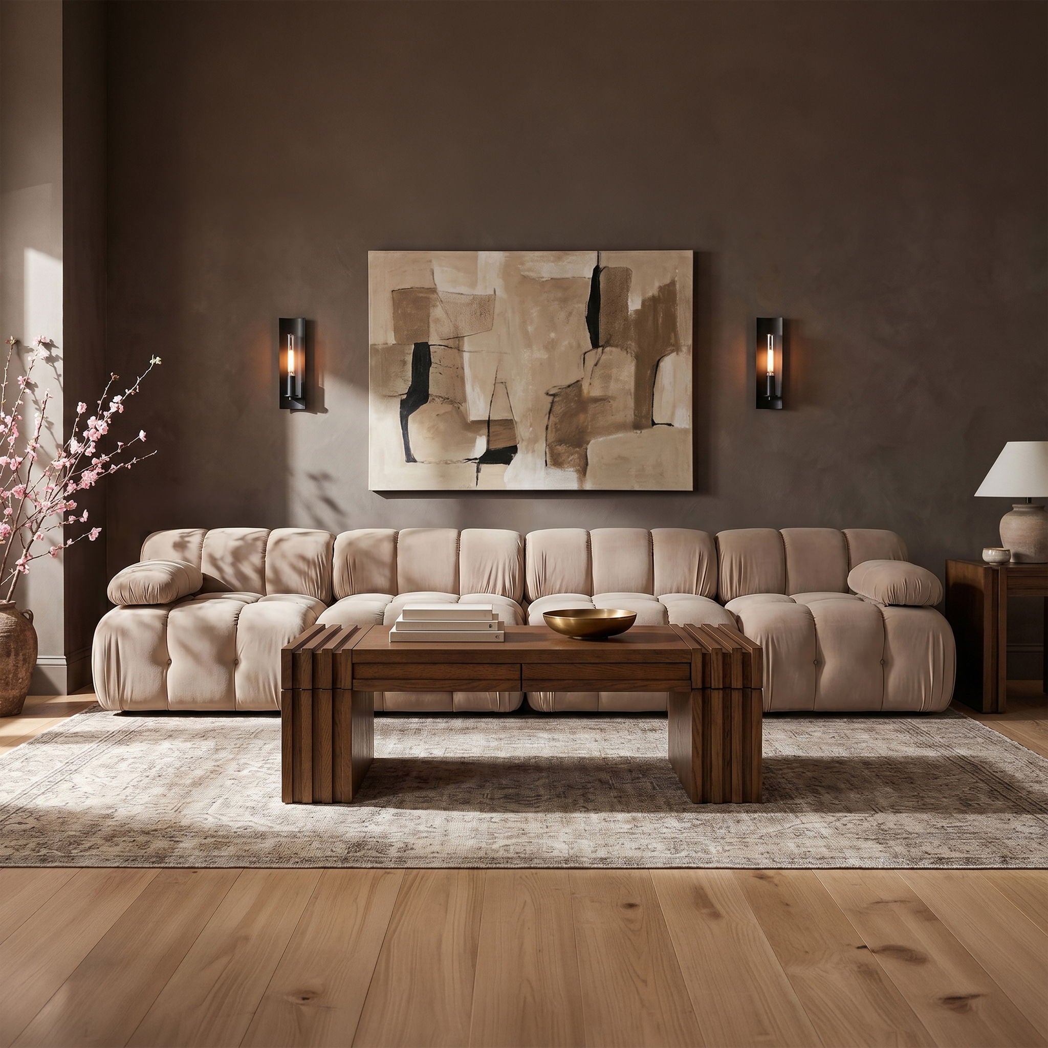 Orin - Velvet 4 Piece Modular Sofa