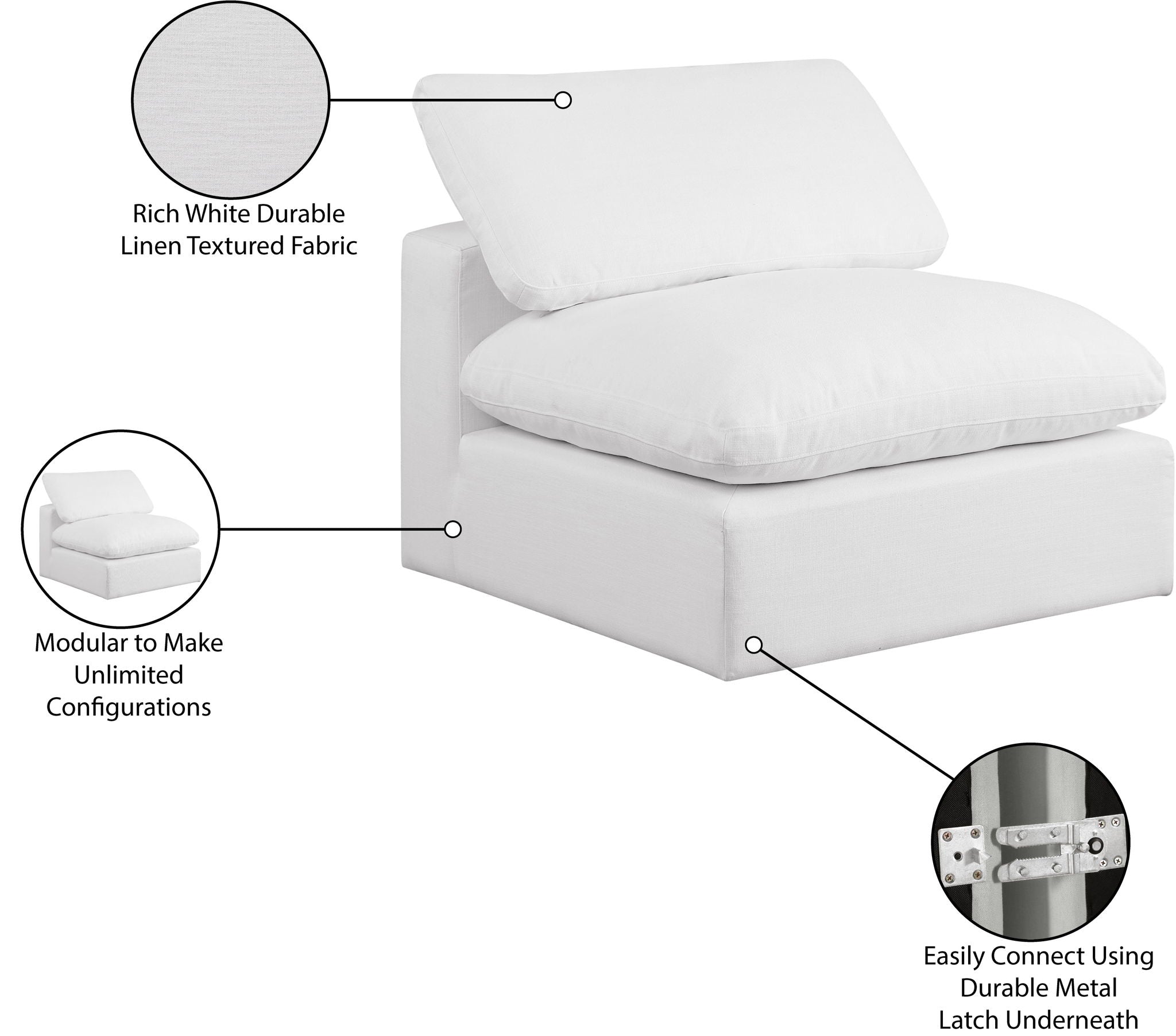 Comfy - Linen Armless Chair