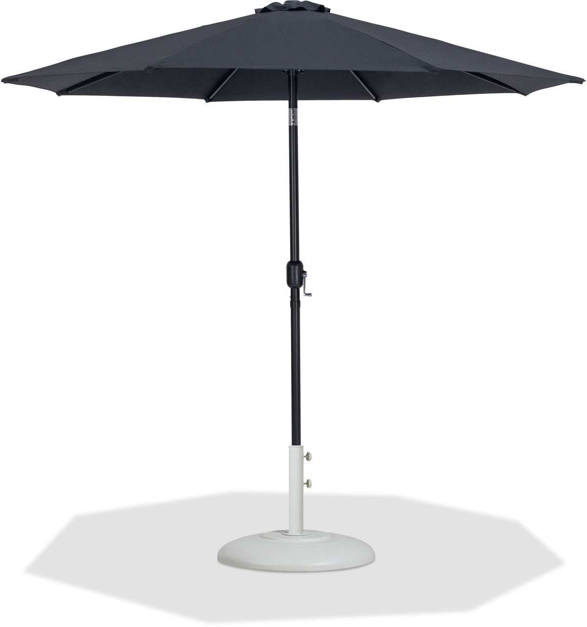 Fiji - Aluminum Patio Umbrella With Round White And Black Base