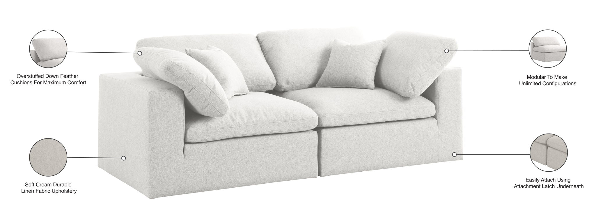 Serene - Modular 2 Seat Sofa
