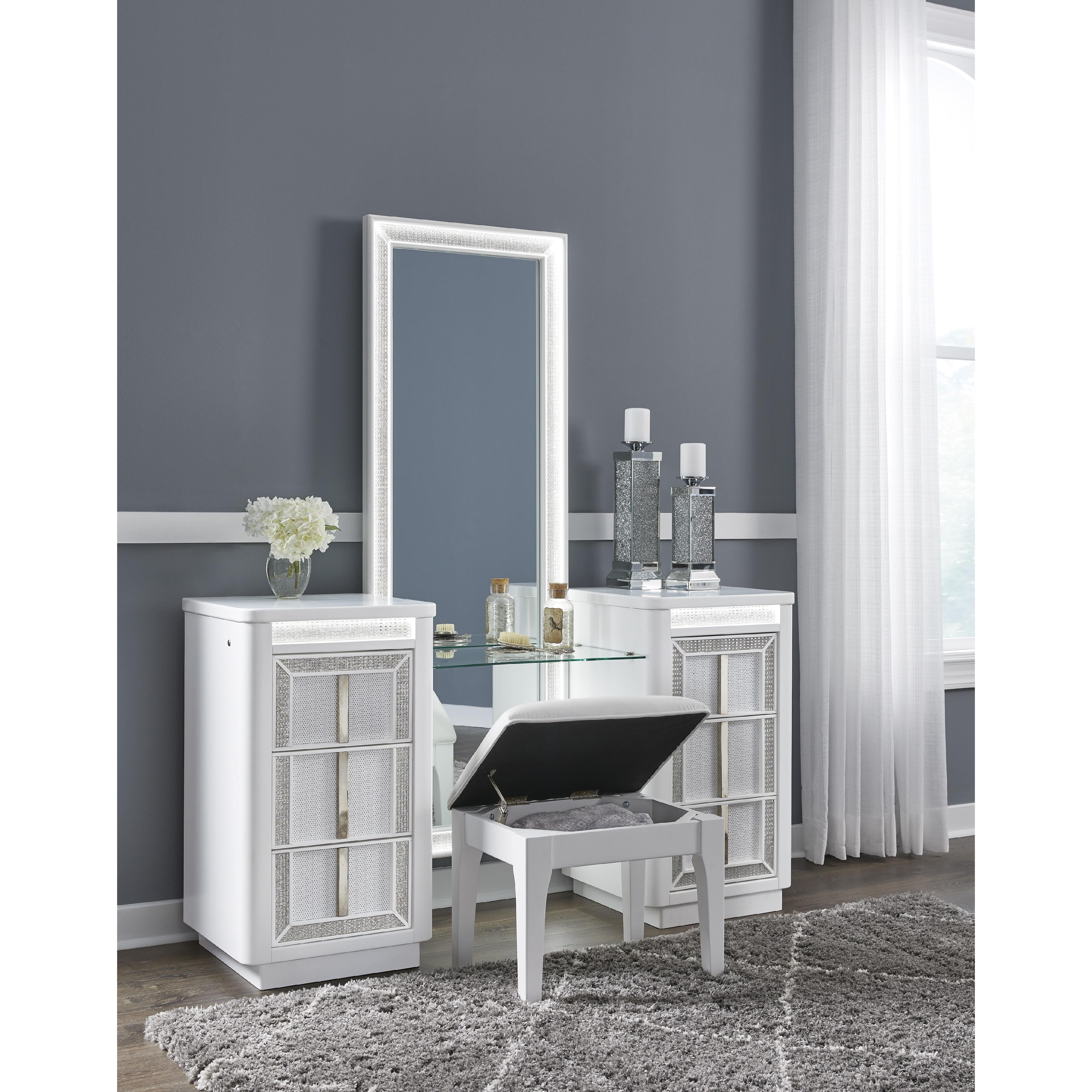 Diamond Modern Furniture Exclusive Design Chalanna Vanity Seating B822-01 IMAGE 8