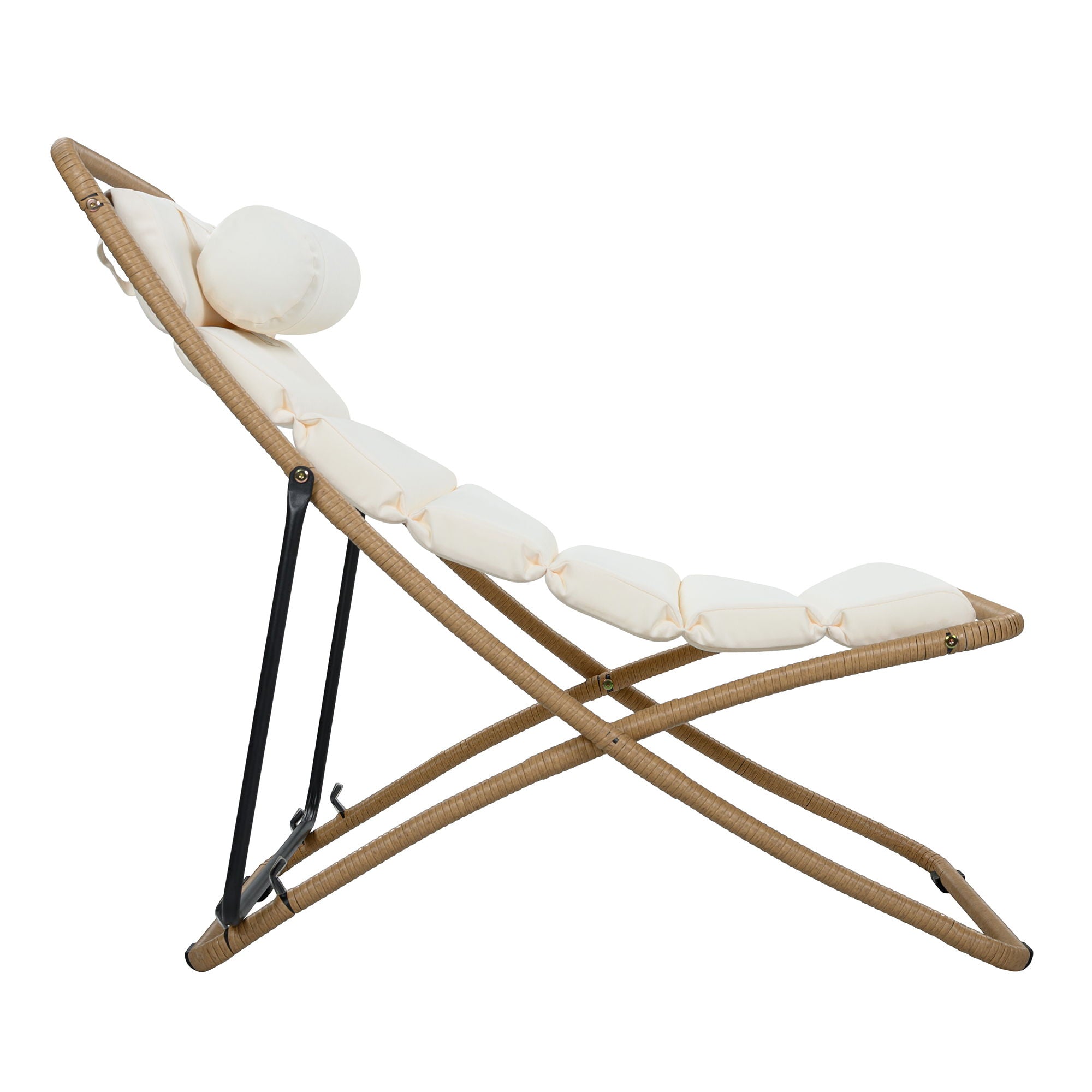Outdoor Folding Chair With Adjustable Backrest (Set of 2)