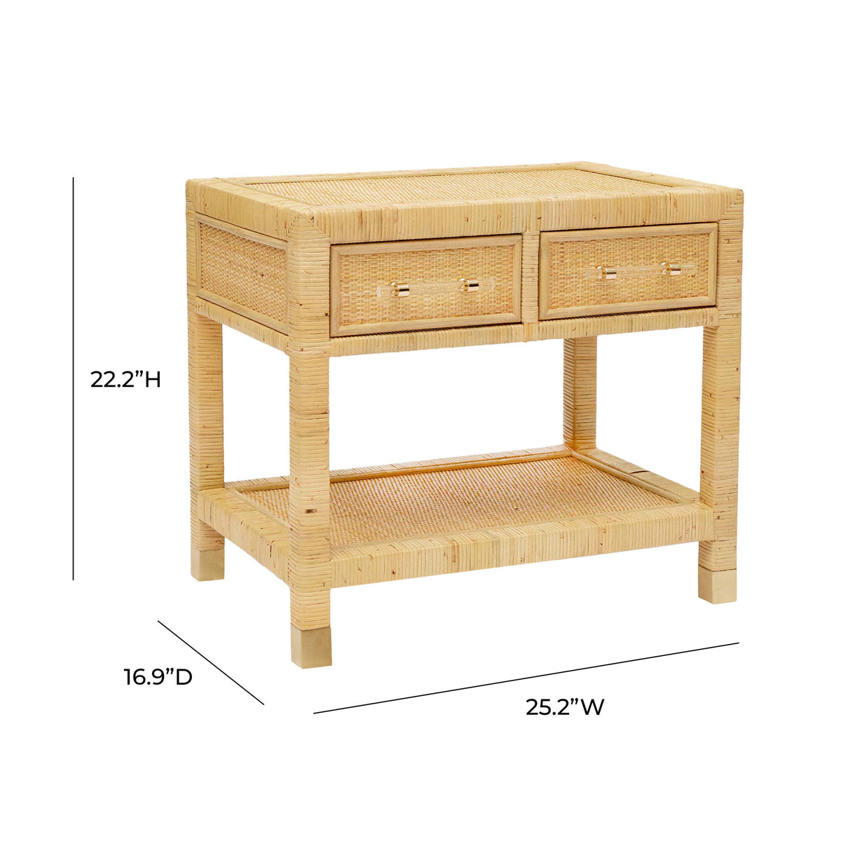 Amara - Rattan Nightstand - Natural