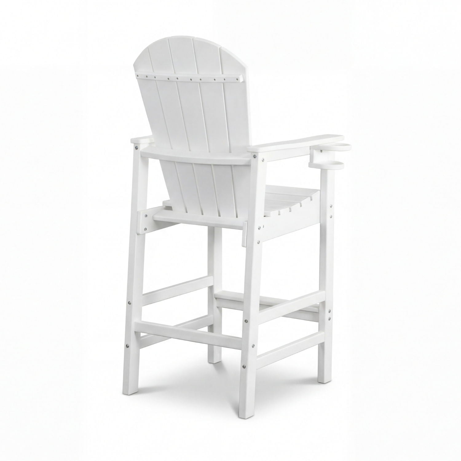 Bar Height Adirondack Chair With Cup Holder And Armrests