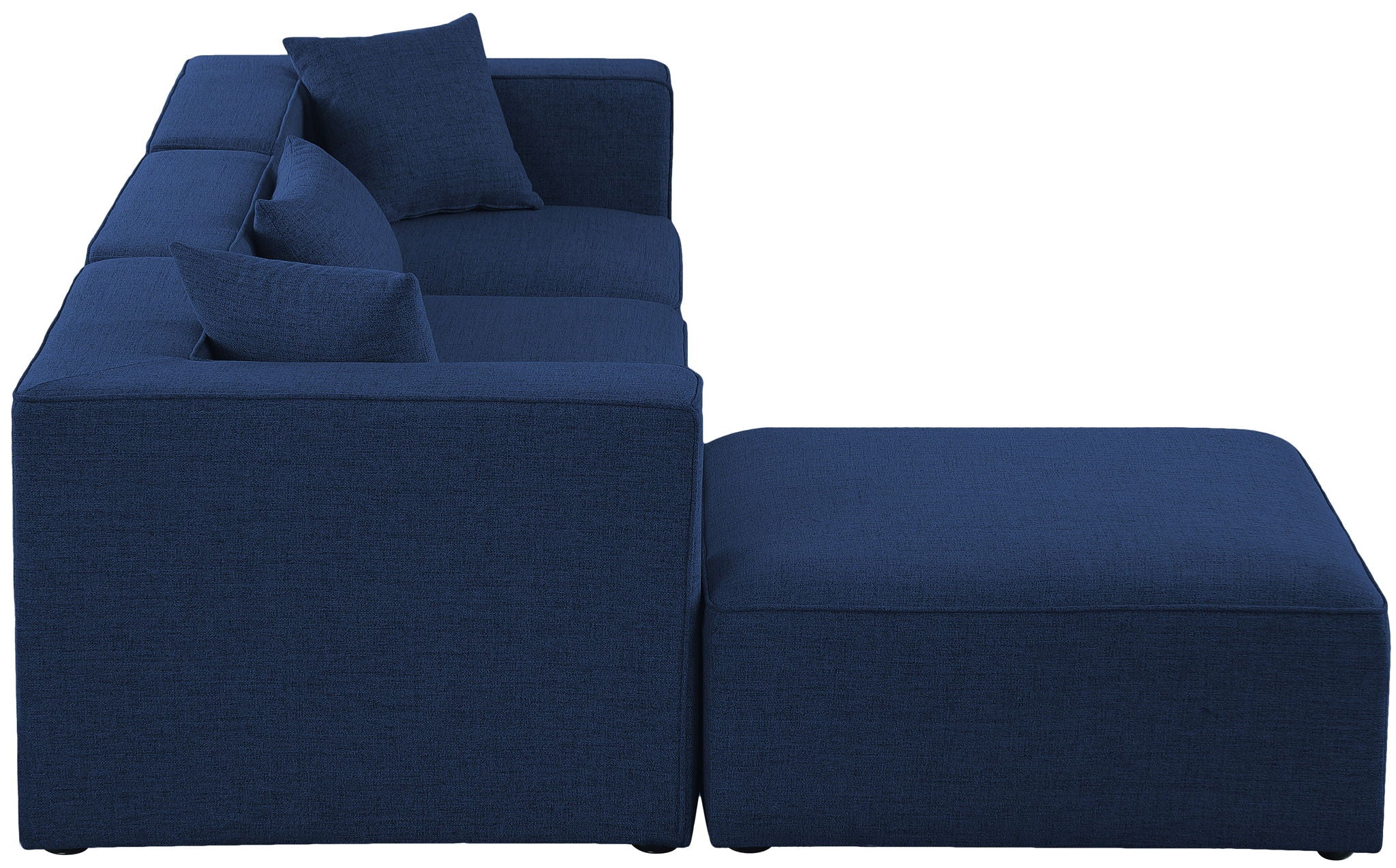 Cube - Linen 4 Piece Modular Sectional With Chaise