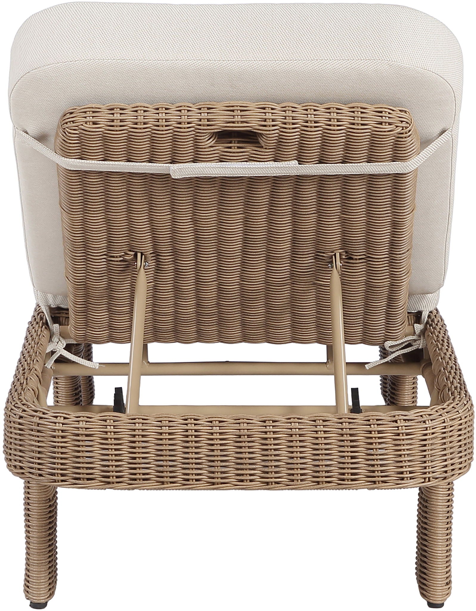 Sandbay - Olefin Water Resistant Fabric And Wicker Outdoor Patio Lounge Chair
