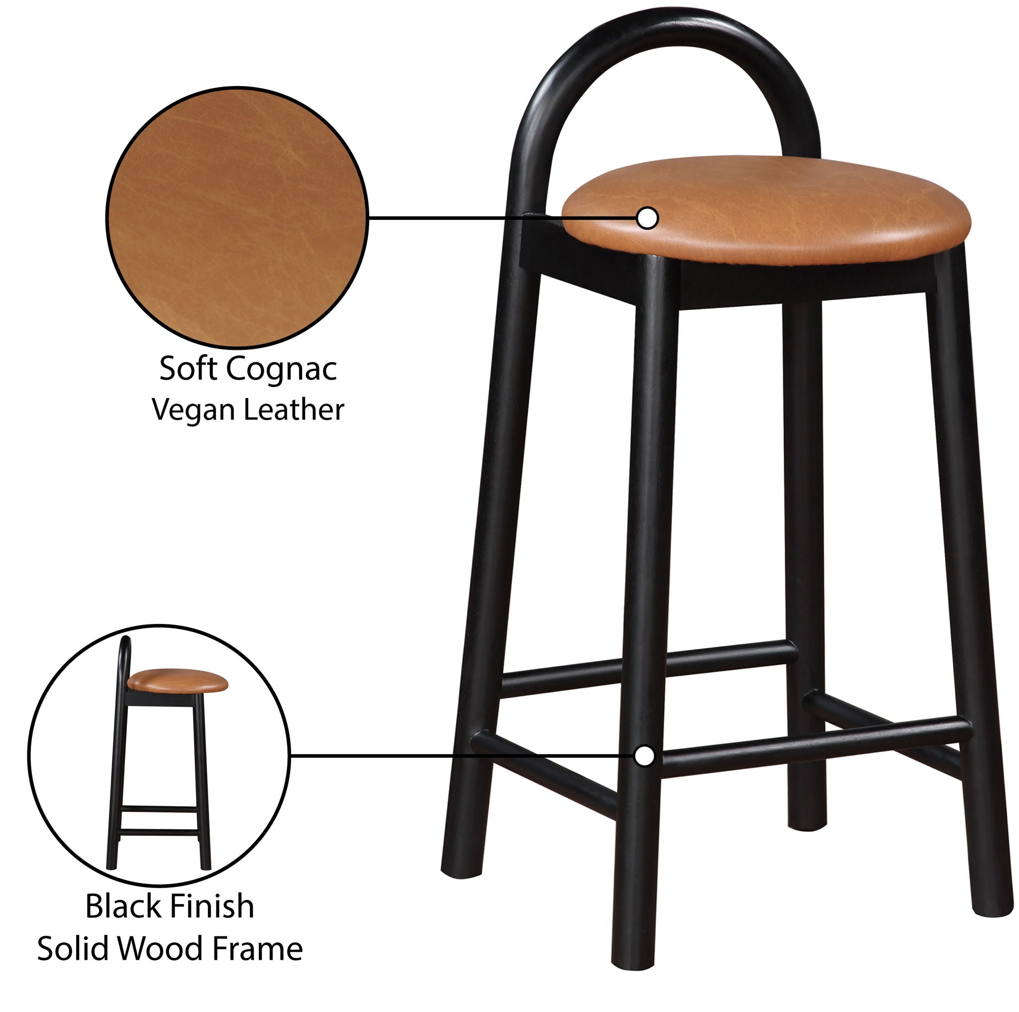 Calvin - Stool - Black Legs