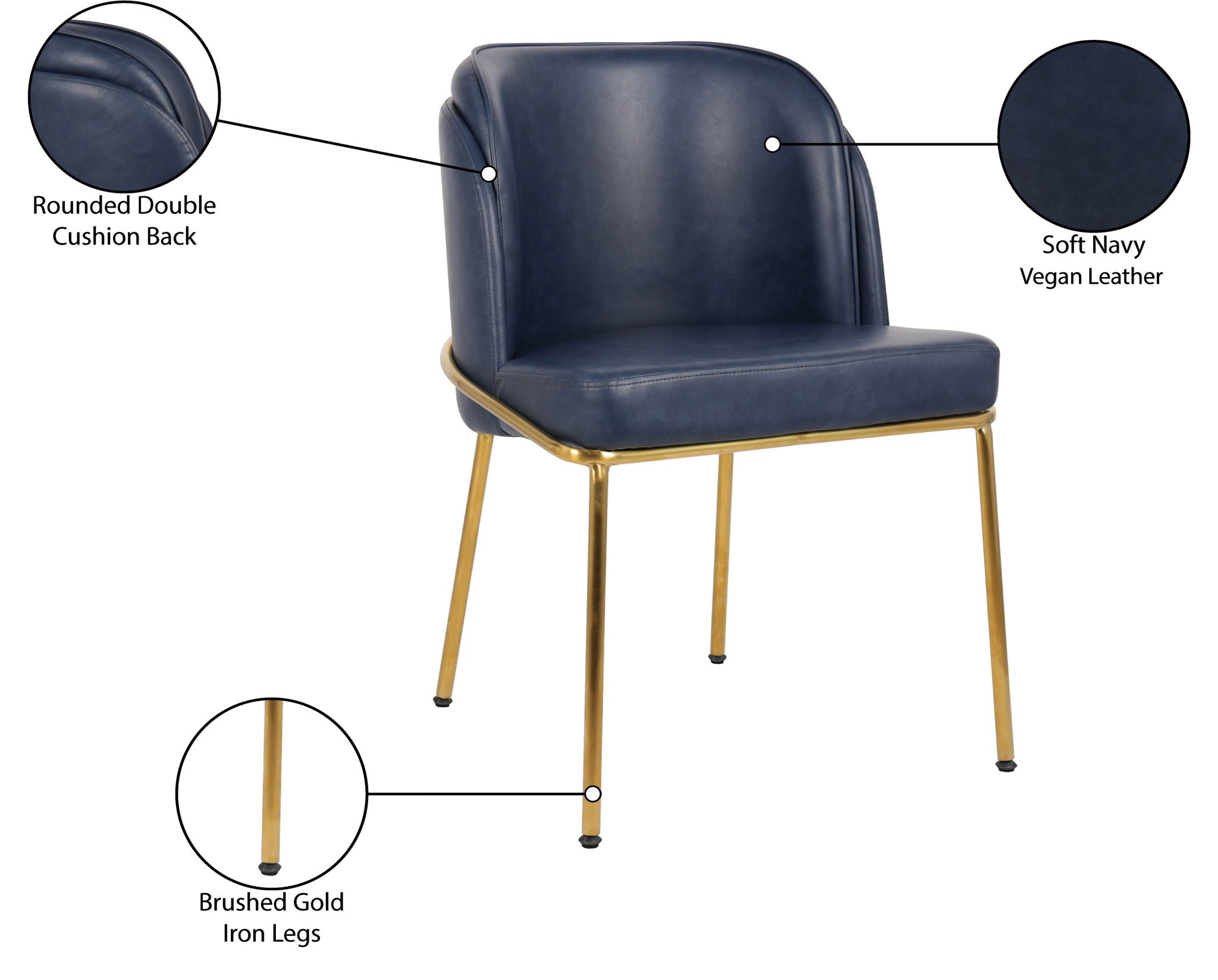 Jagger - Dining Chair (Set of 2) - Gold Base