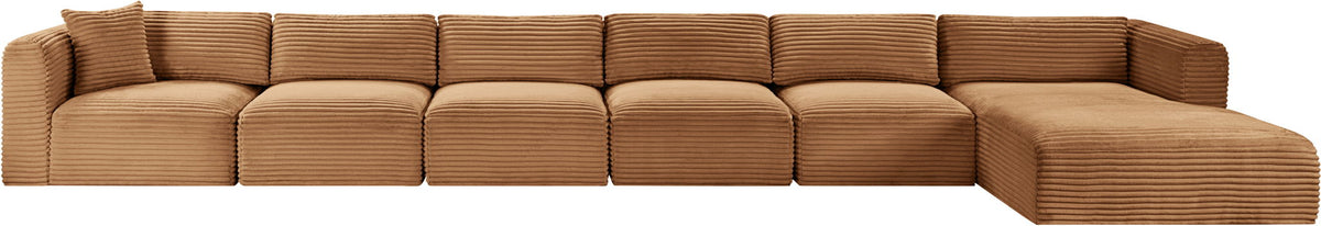 Shaggy - Fabric 6 Piece Modular Sectional With Chaise