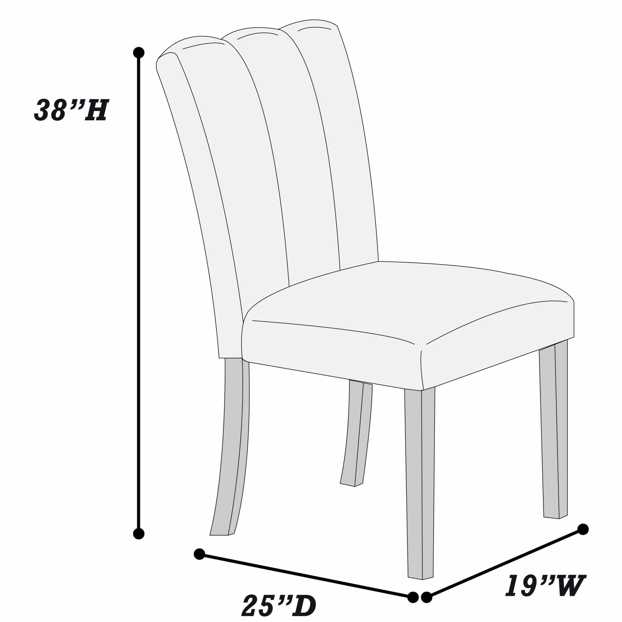 2 Tone Dining Table Set With Upholstered Side Chairs