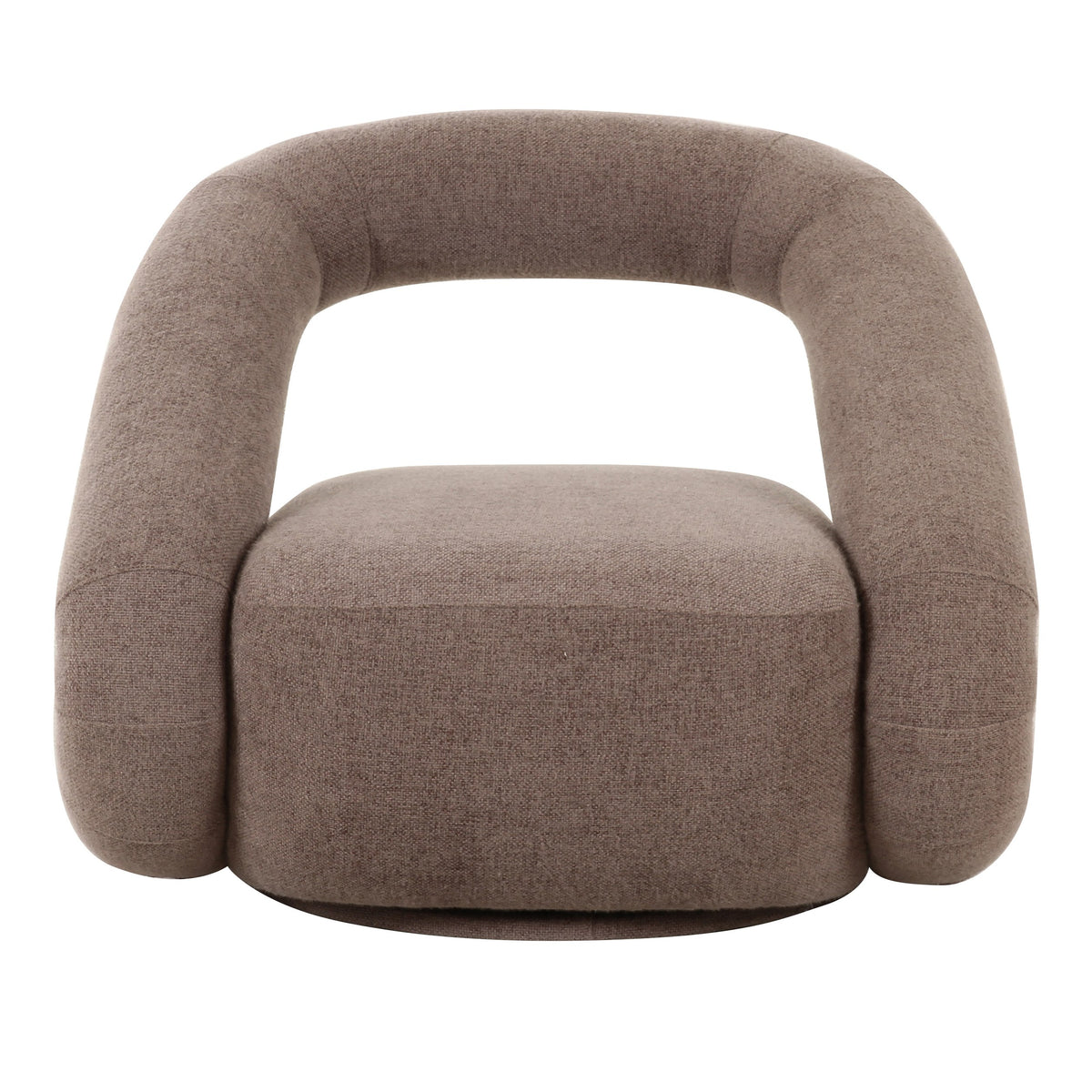 Tony - Modern Brown Fabric Swivel Accent Chair