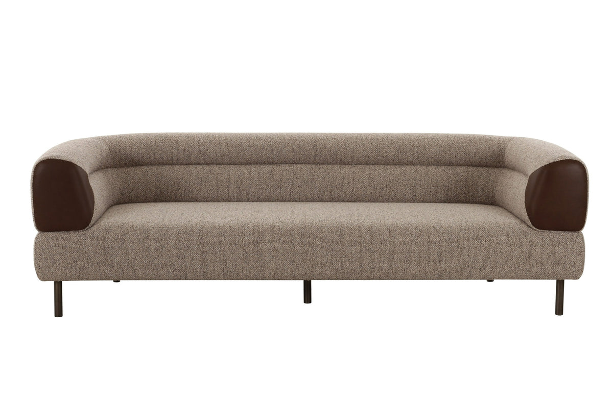 Plume - Modern Brown Fabric Sofa