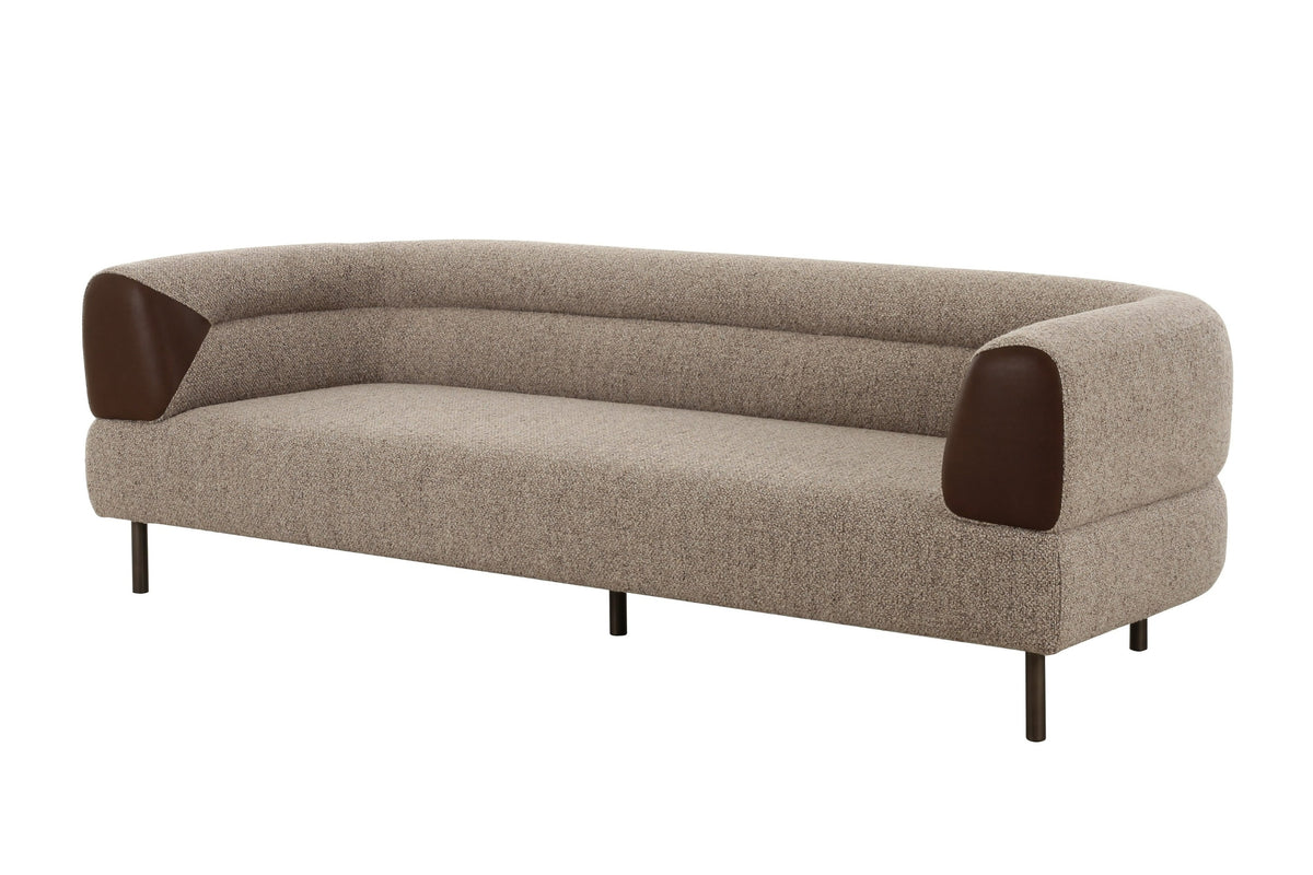 Plume - Modern Brown Fabric Sofa