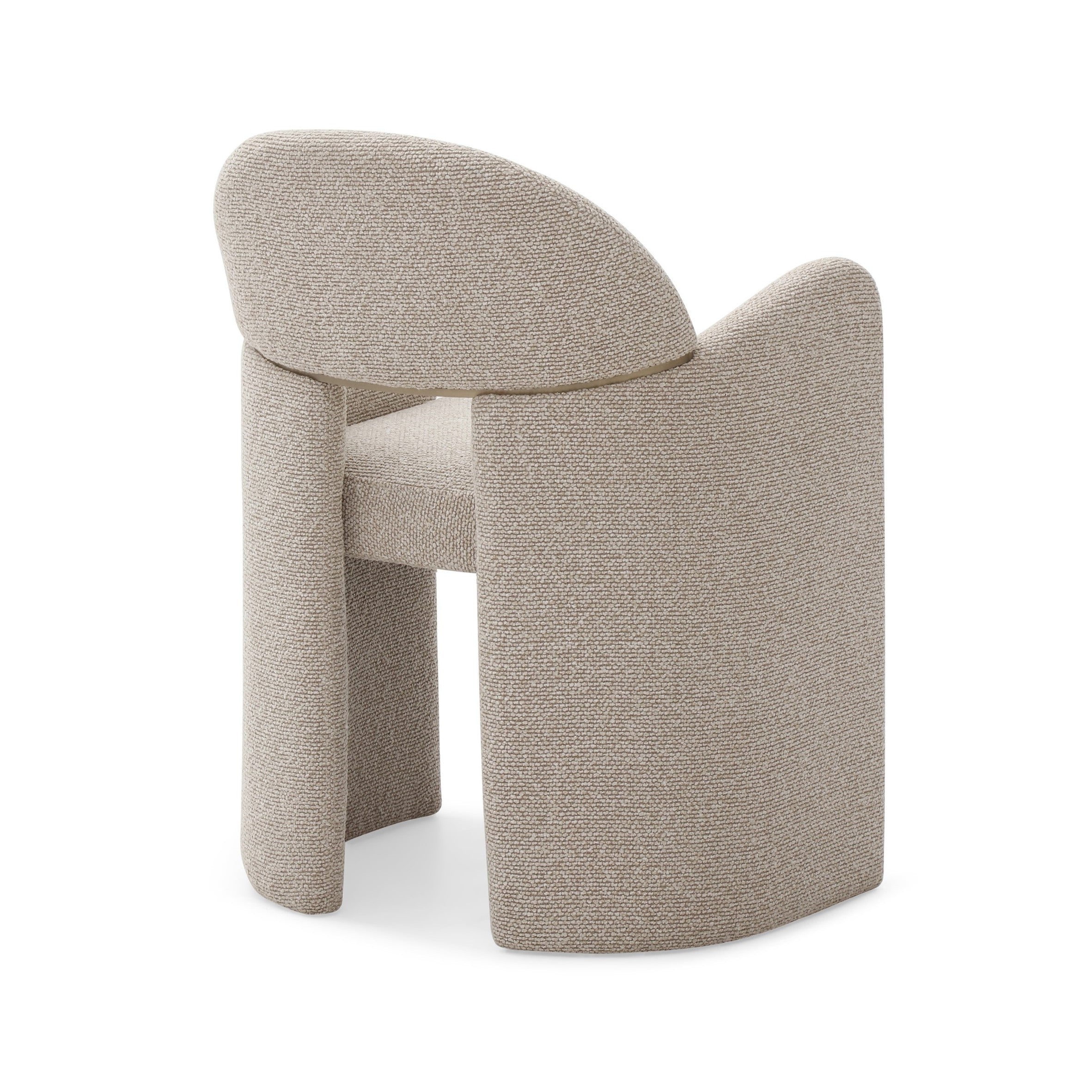 Modrest Ashley - Modern Beige Fabric + Brushed Brass Dining Chair
