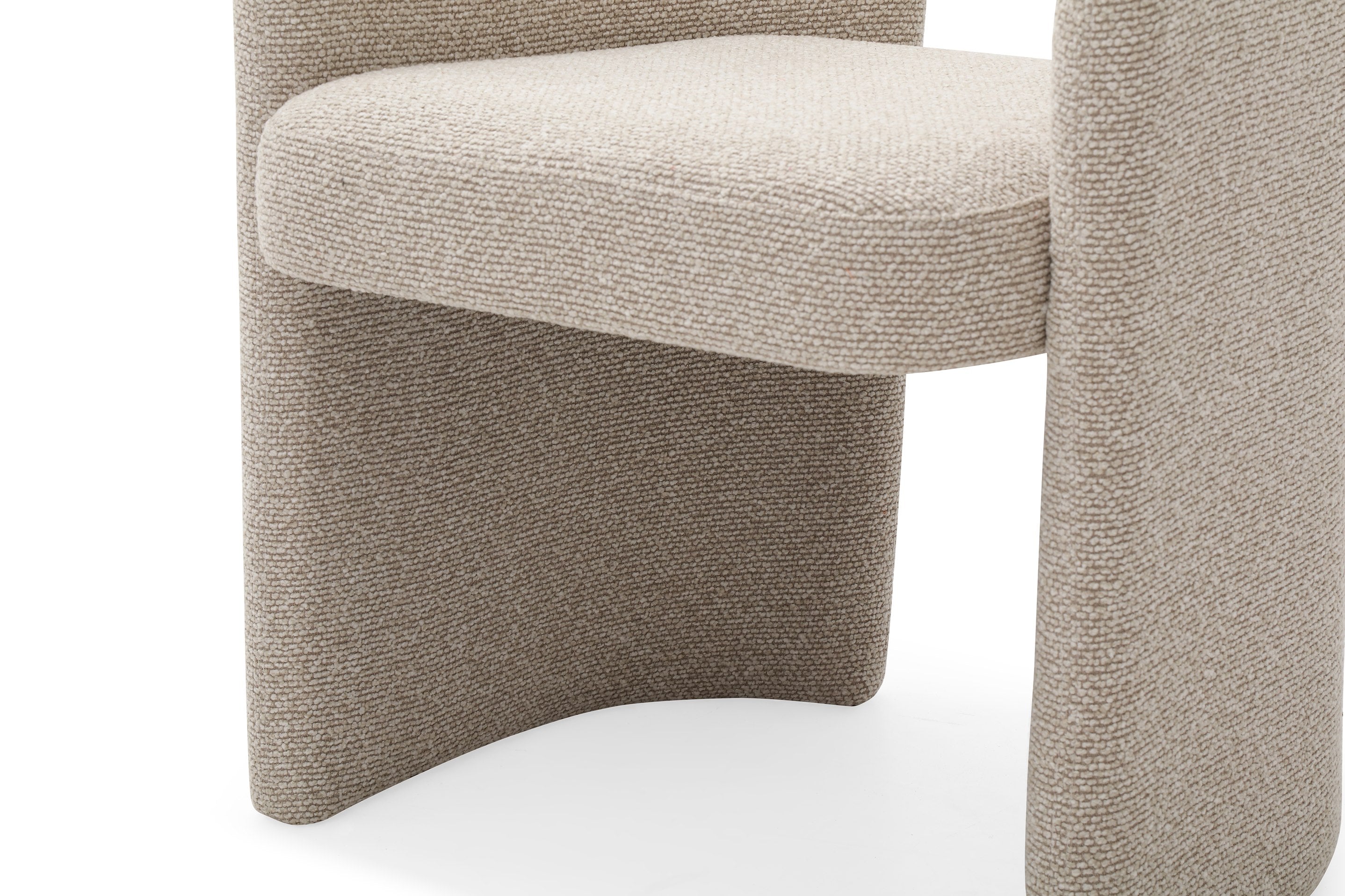 Modrest Ashley - Modern Beige Fabric + Brushed Brass Dining Chair