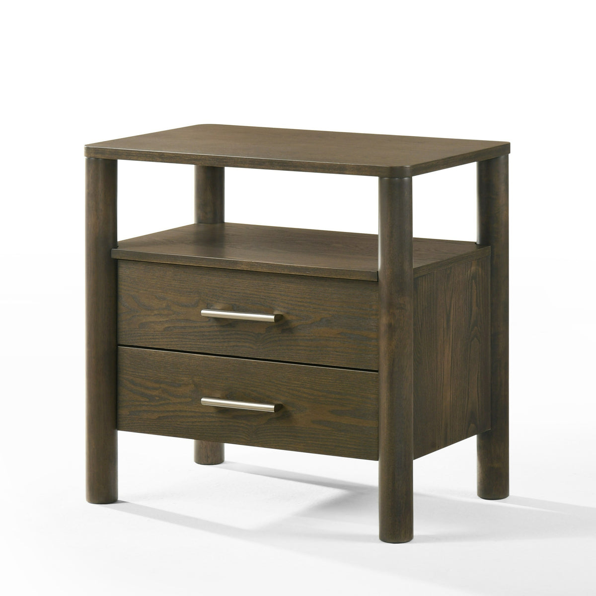 Carolina - Modern Grey Fabric + Wenge Bedroom Set