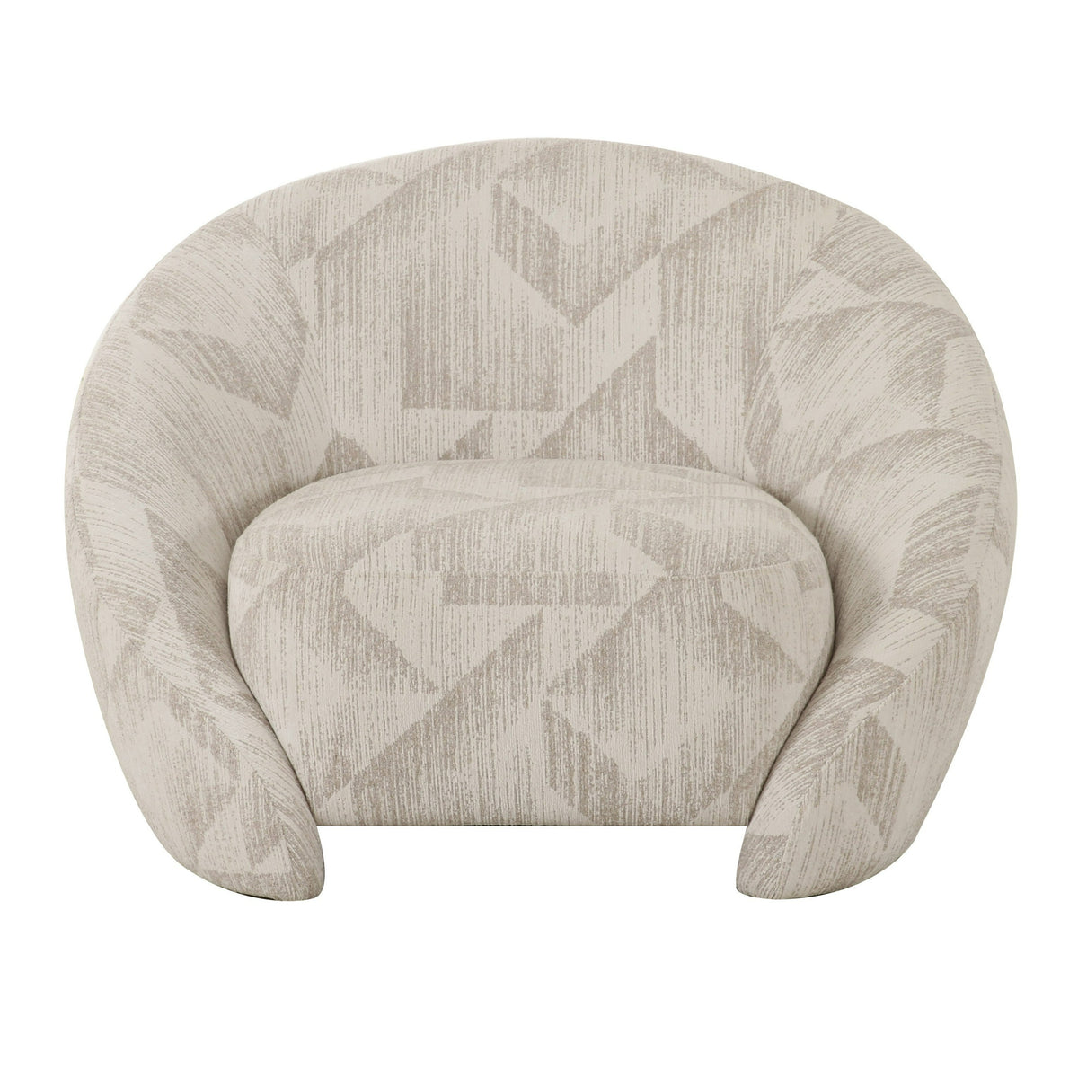 Gentle - Modern Beige Pattern Fabric Accent Chair
