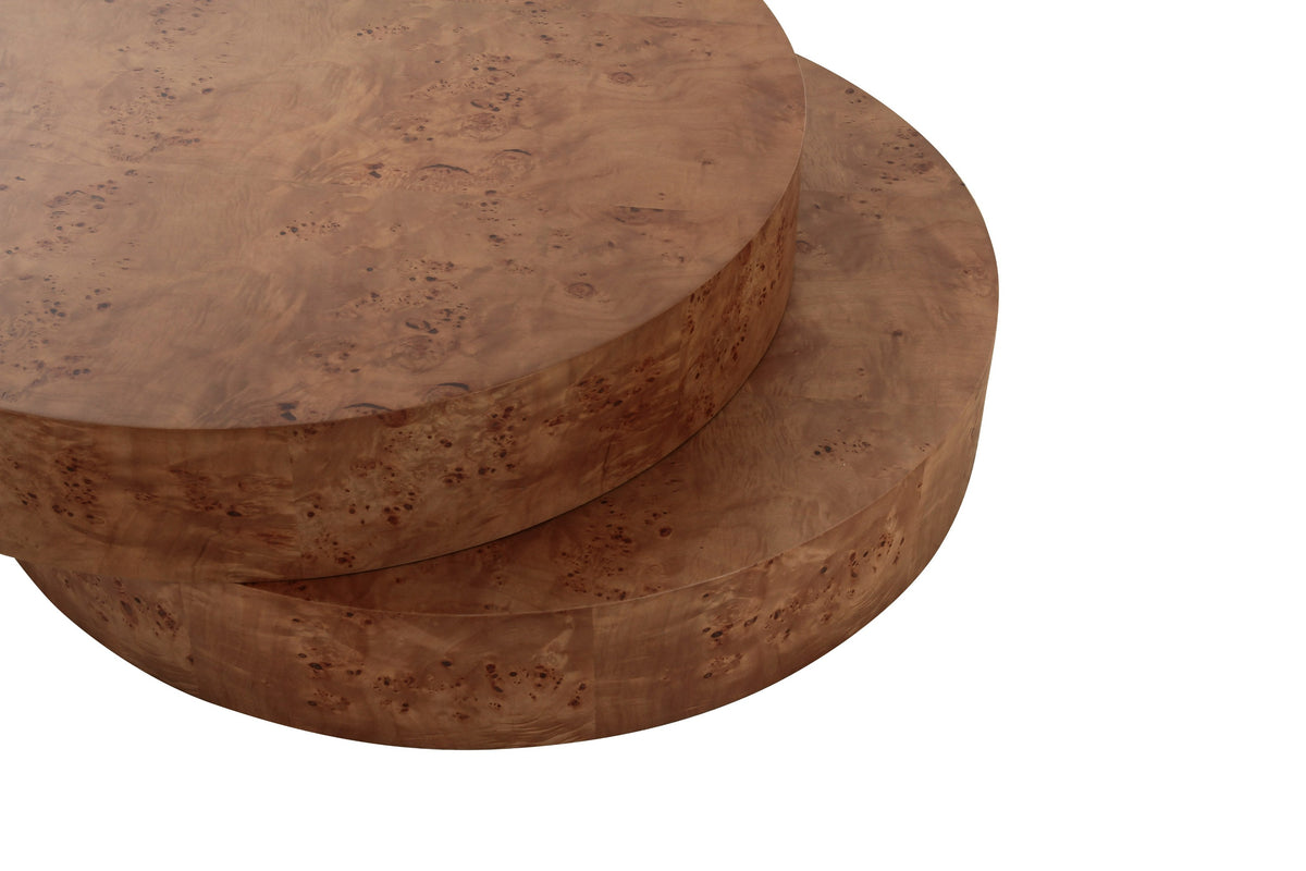 Ely - Modern Faux Burl Coffee Table