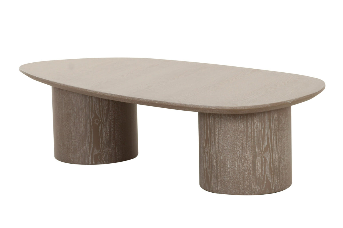 Connie - Modern White Oak Oval Coffee Table