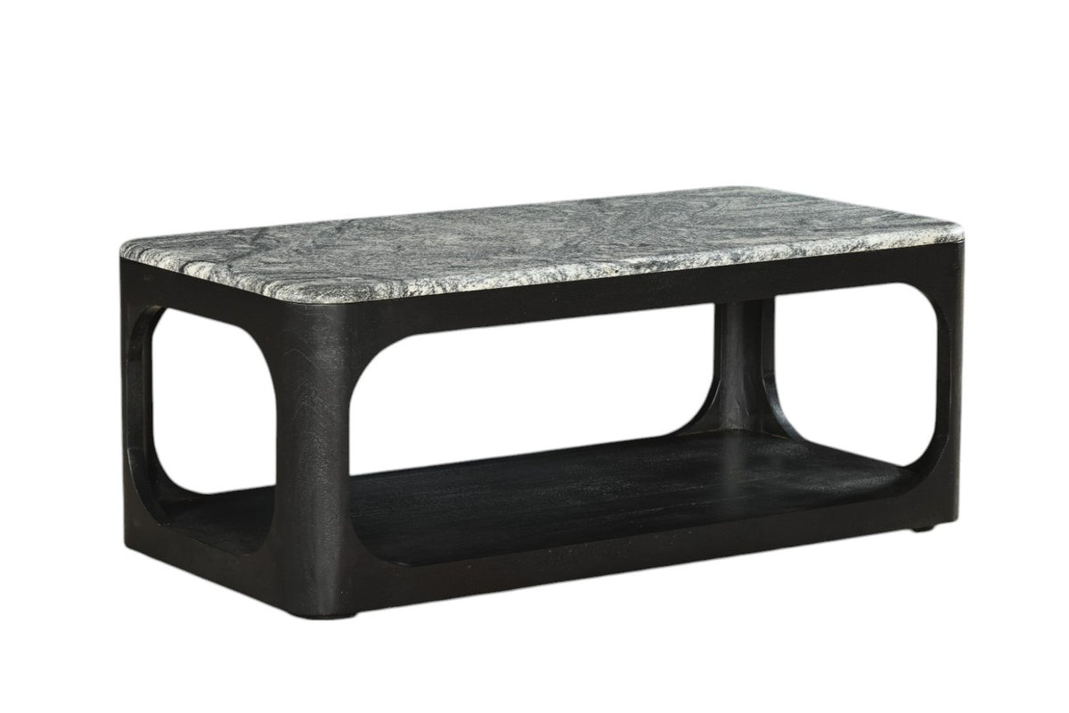 Marco - Modern Black & White Granite Coffee Table