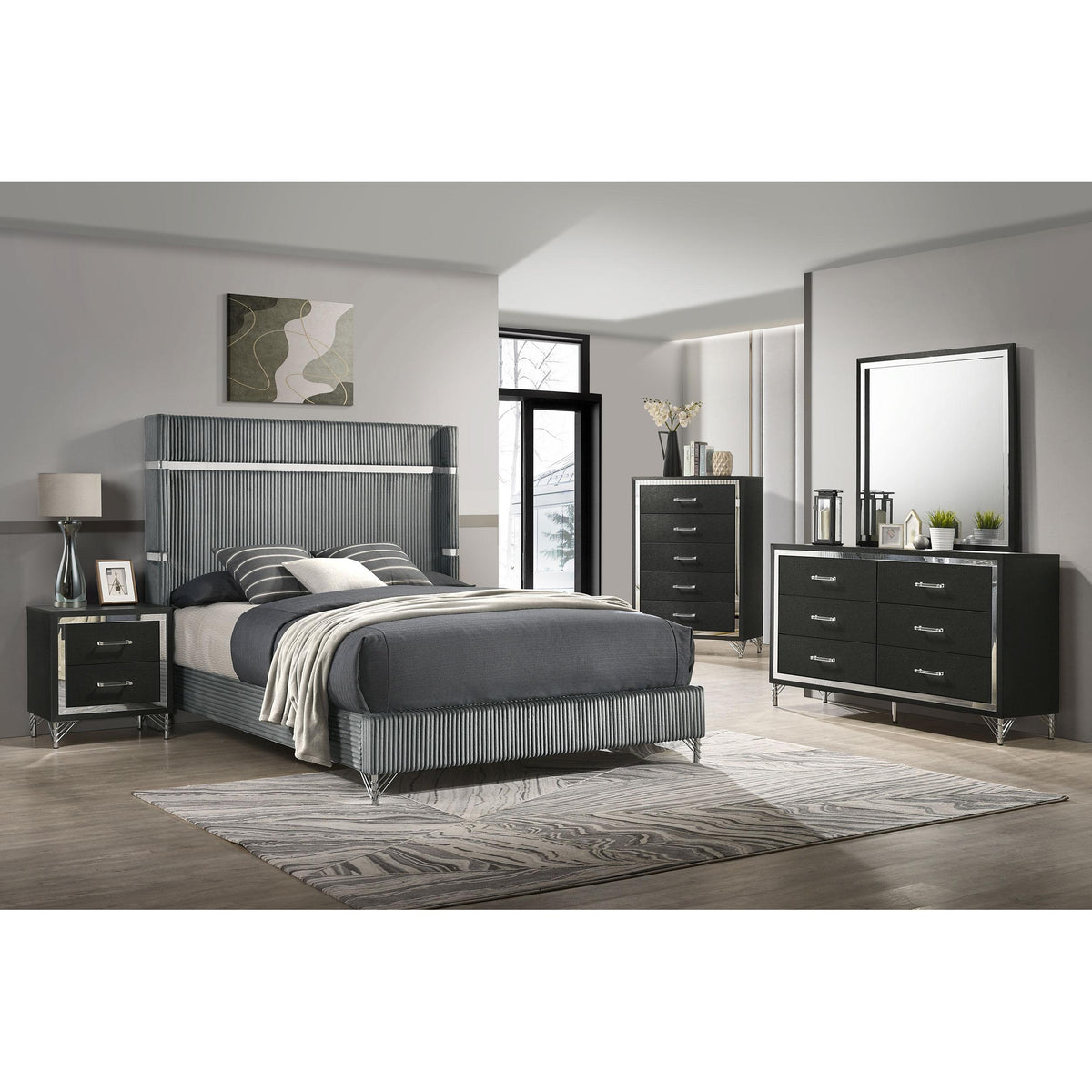 Lucia 2-Drawer Nightstand 224992