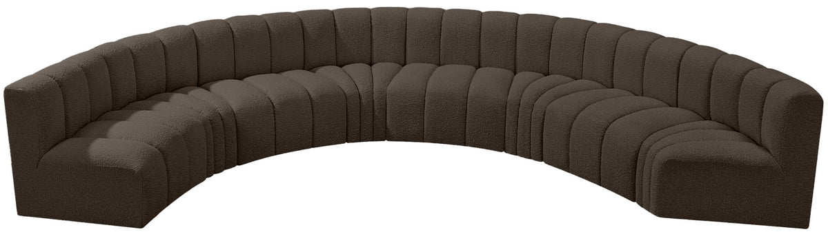 Arc - Boucle Fabric 8 Piece U-Shaped Modular Sofa
