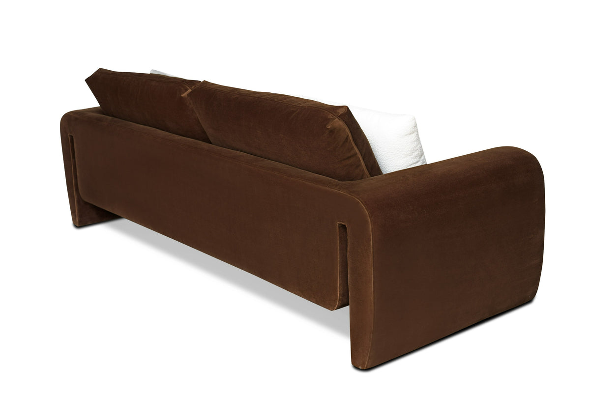 Bentley - Modern Brown Velvet Sofa Set