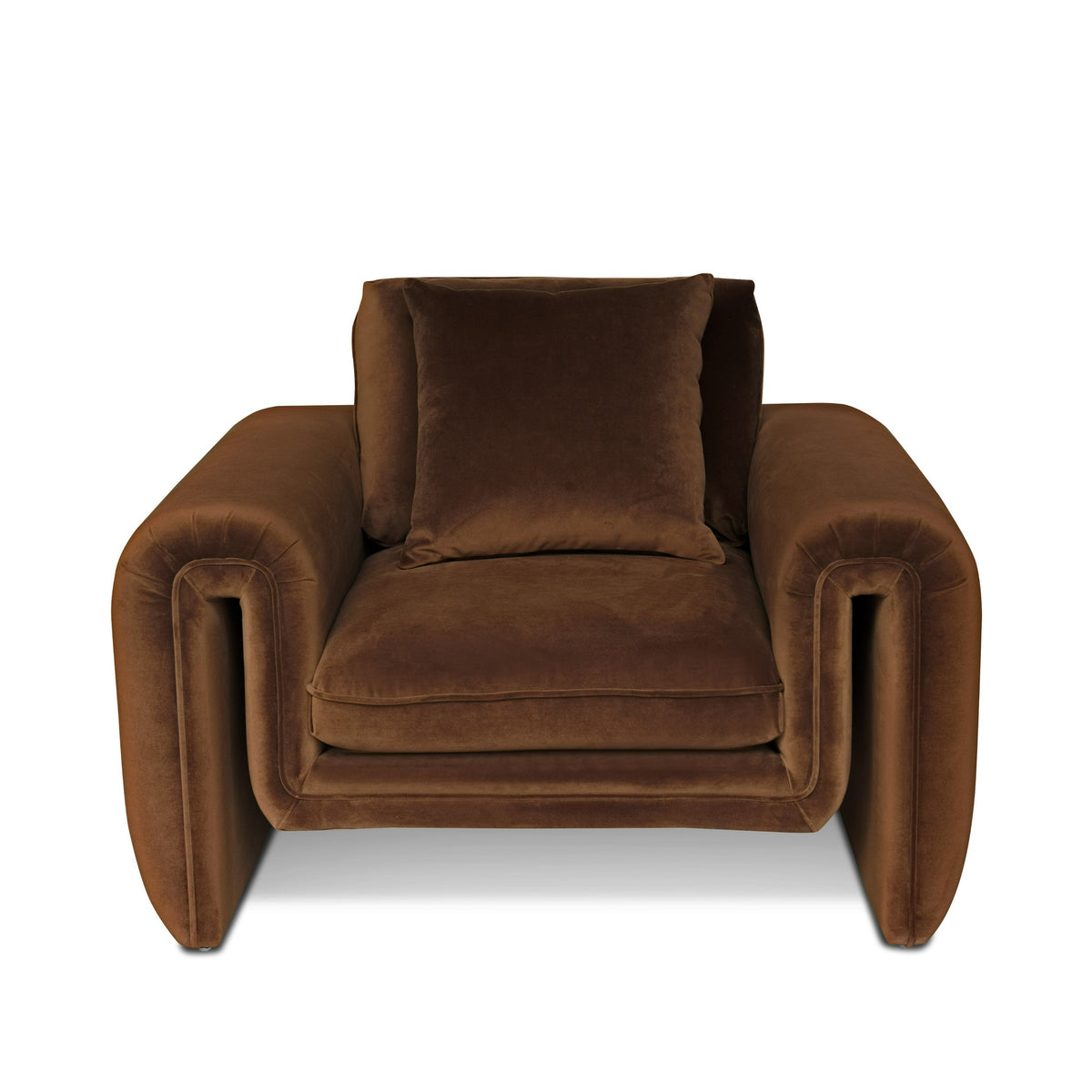 Bentley - Modern Brown Velvet Sofa Set