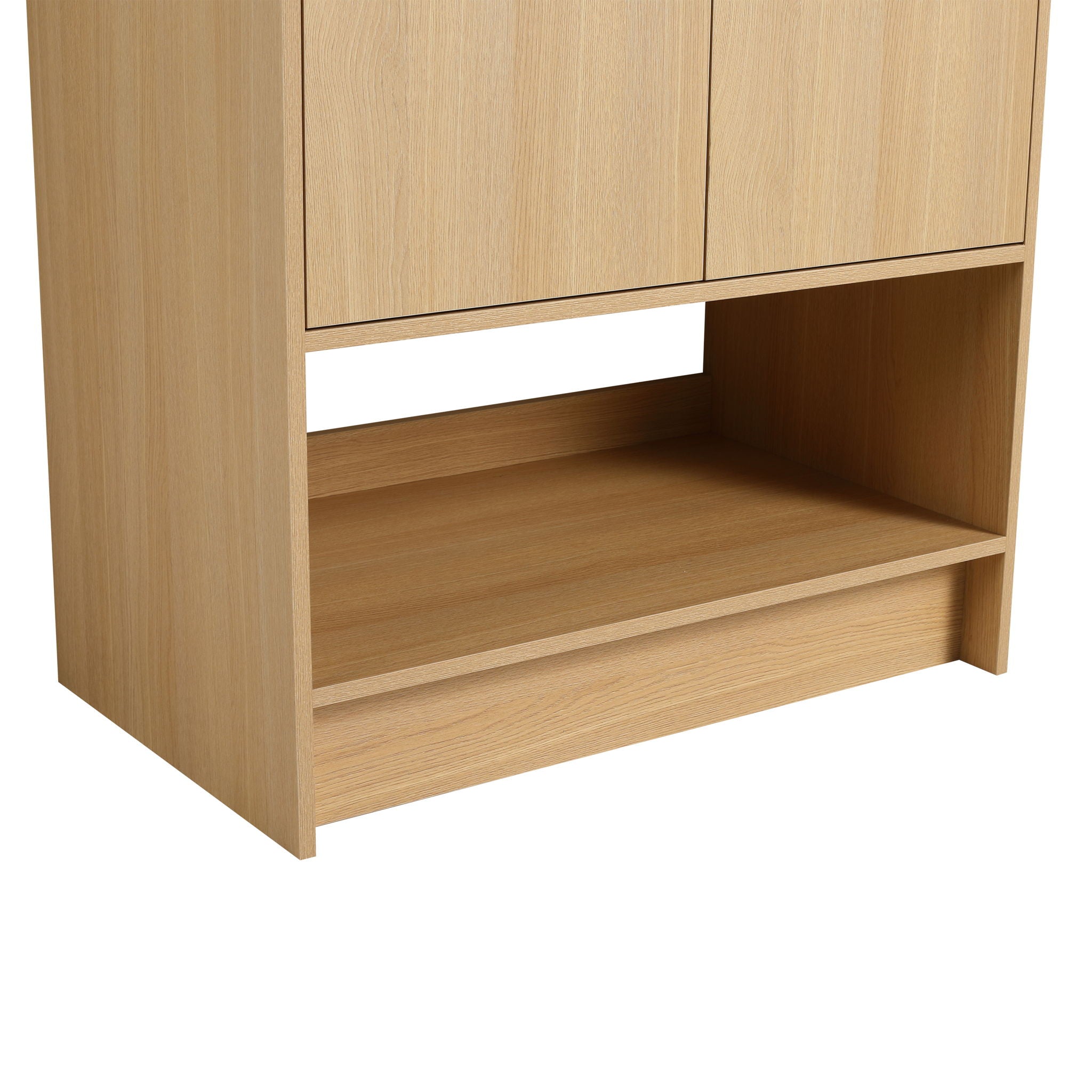 Modern Bathroom Vanity With Ceramic Sink, Freestanding Cabinet, Soft Closing Doors