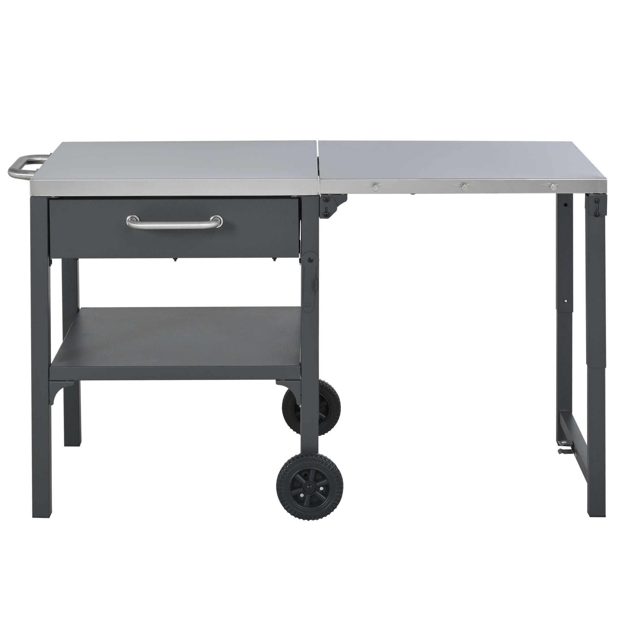 Foldable Outdoor Kitchen Cart With Storage For Patio