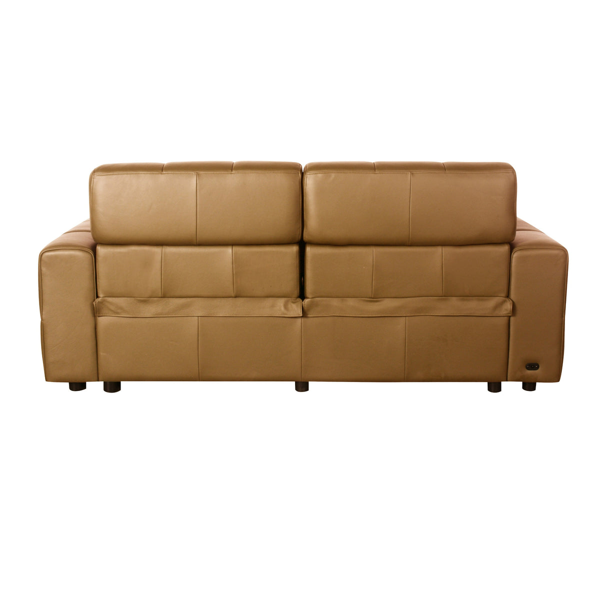 Chevak - Modern Brown Leather Sofa w/ 2 Recliners