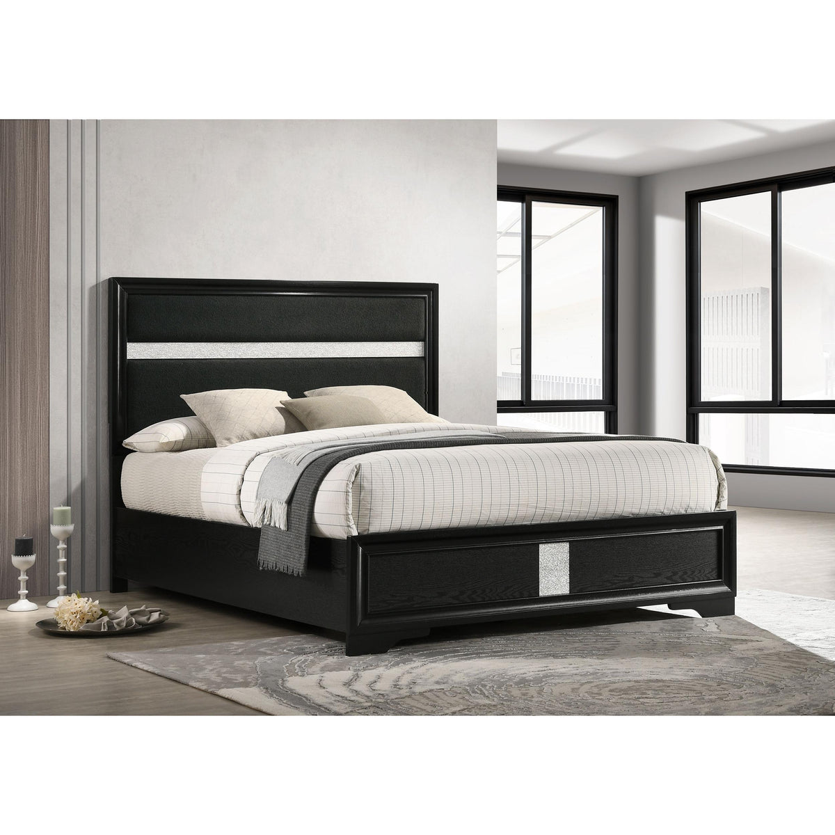 Miranda King Upholstered Panel Bed 206360KE